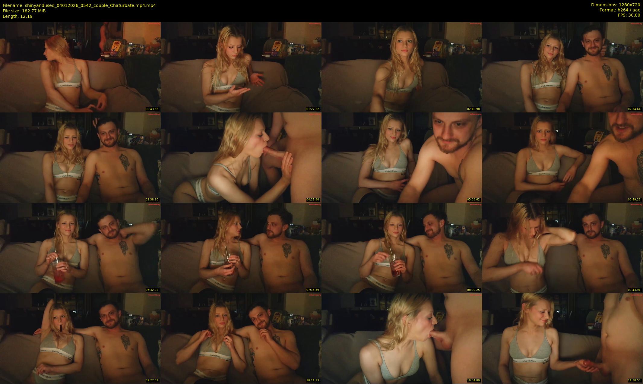 shinyandused — 13 minute Chaturbate couple cam show recording, 720p, Jan 4, 2026