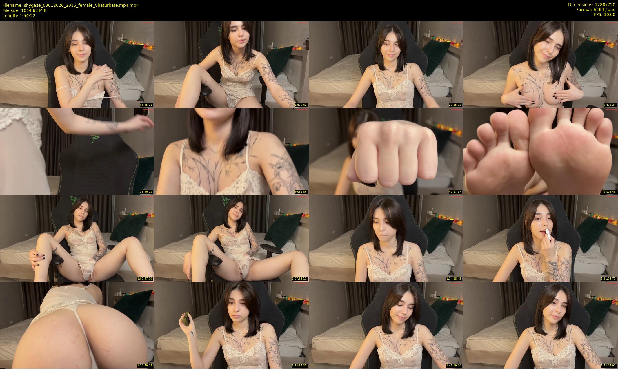 shygaze — 115 minute Chaturbate female cam show recording, 720p, Jan 3, 2026