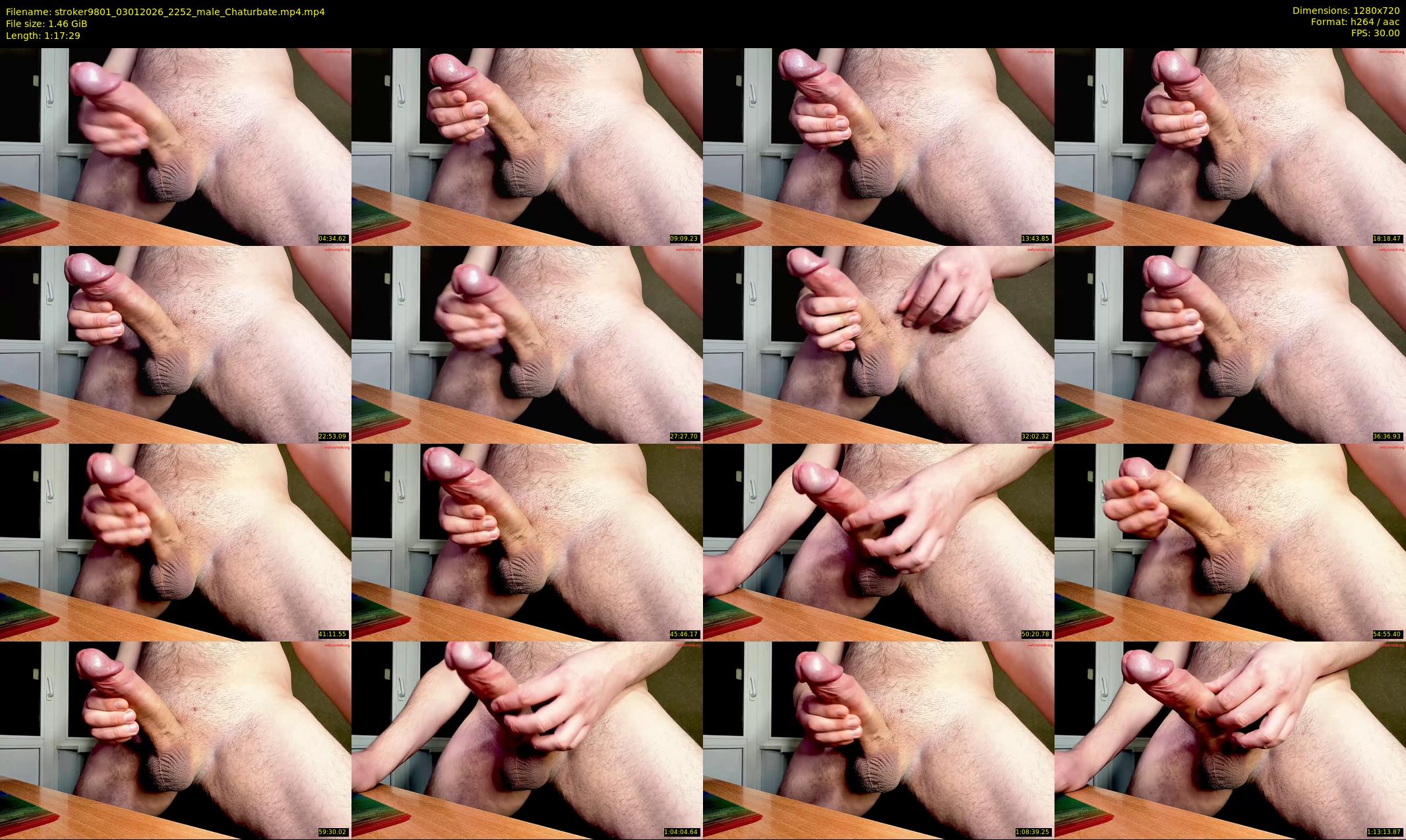 stroker9801 — 78 minute Chaturbate male cam show recording, 720p, Jan 3, 2026