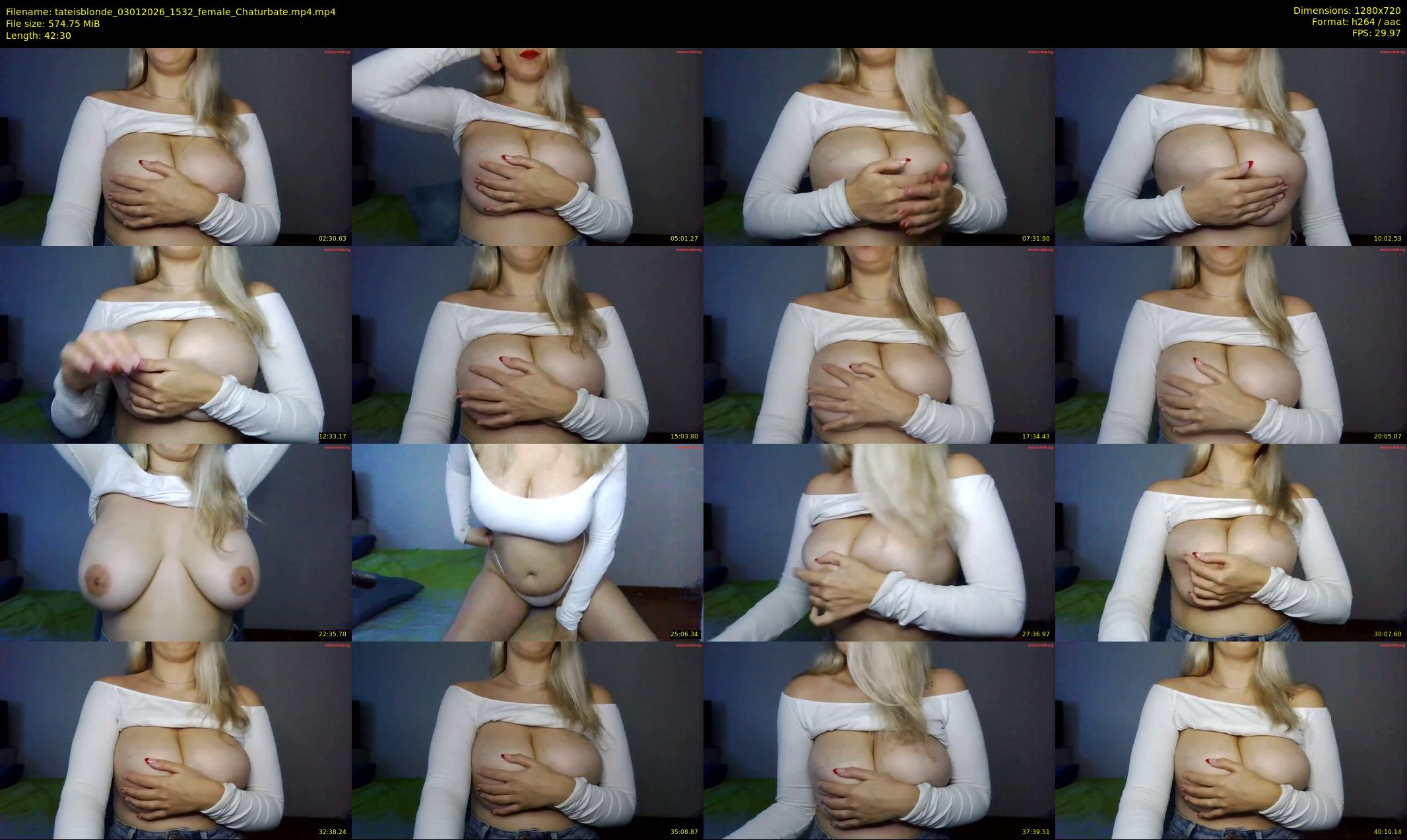 tateisblonde — 43 minute Chaturbate female cam show recording, 720p, Jan 3, 2026