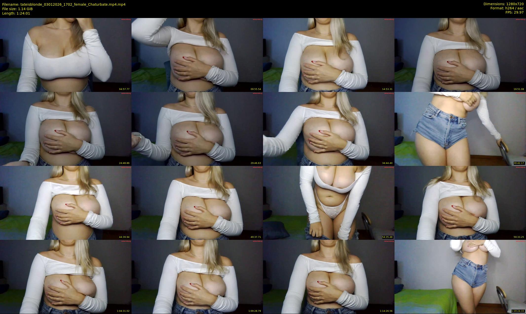 tateisblonde — 85 minute Chaturbate female cam show recording, 720p, Jan 3, 2026