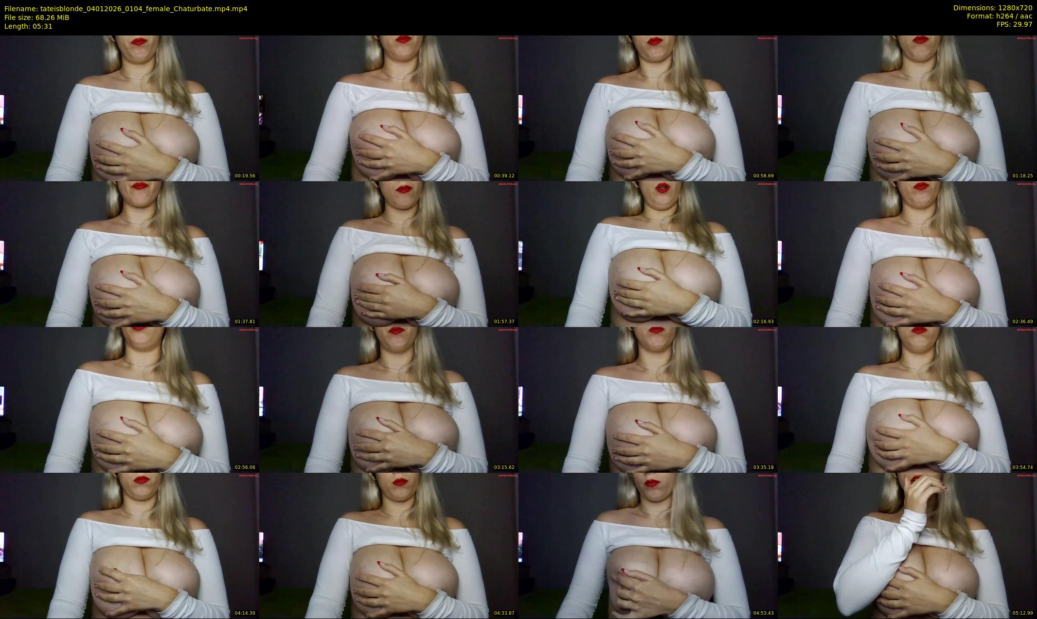 tateisblonde — 6 minute Chaturbate female cam show recording, 720p, Jan 4, 2026
