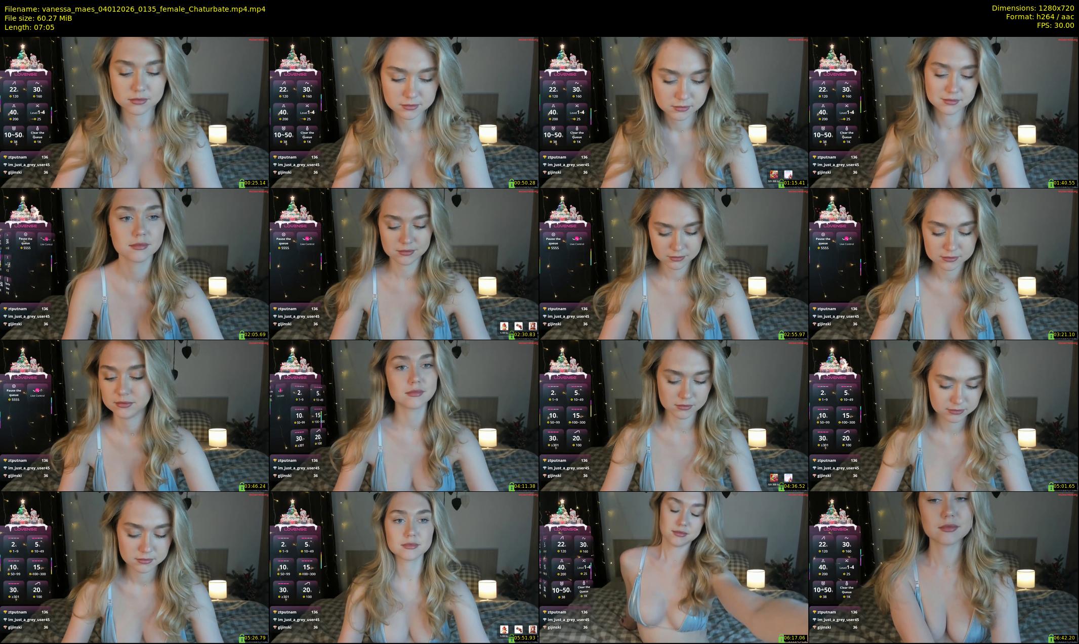 vanessa_maes — 8 minute Chaturbate female cam show recording, 720p, Jan 4, 2026