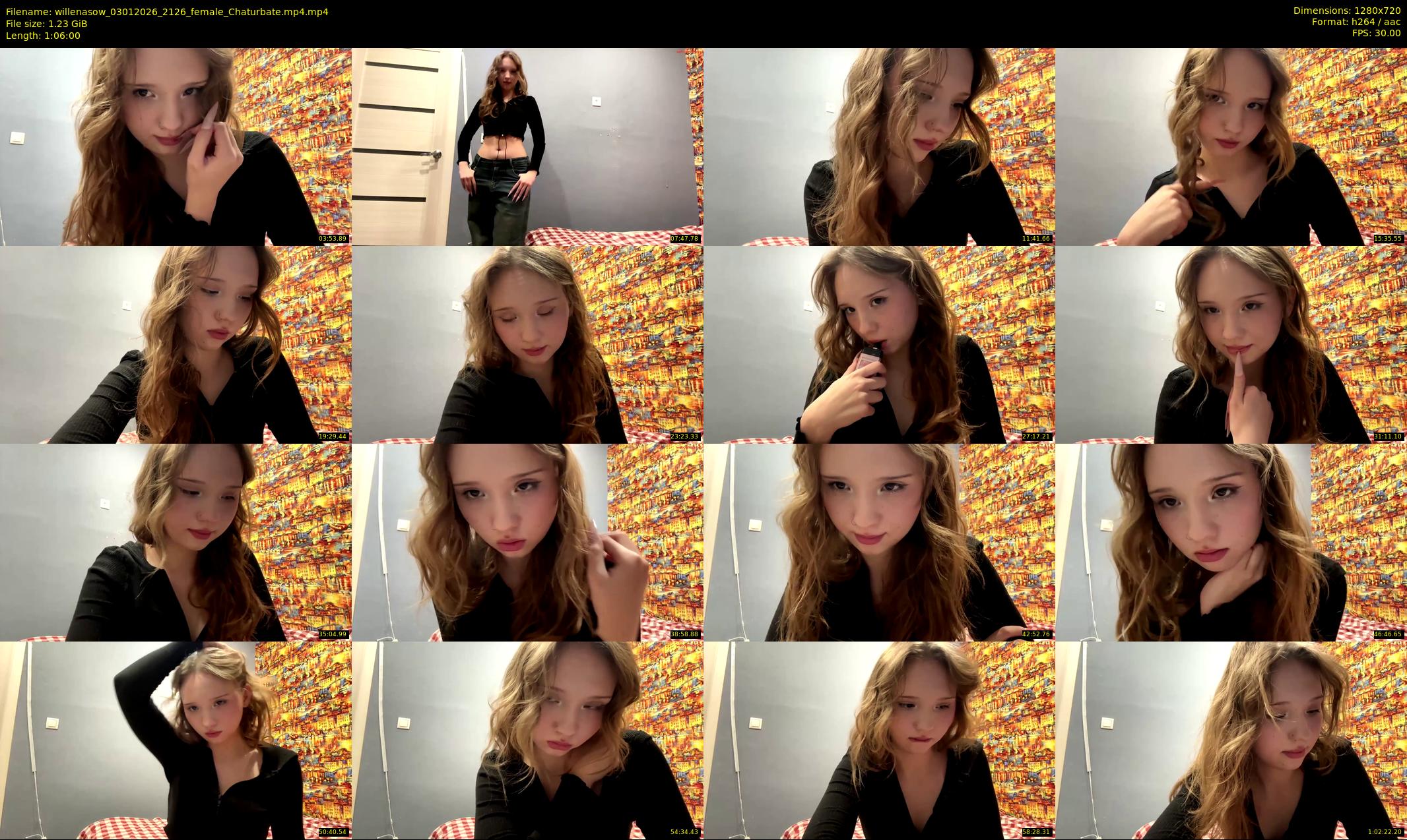 willenasow — 66 minute Chaturbate female cam show recording, 720p, Jan 3, 2026
