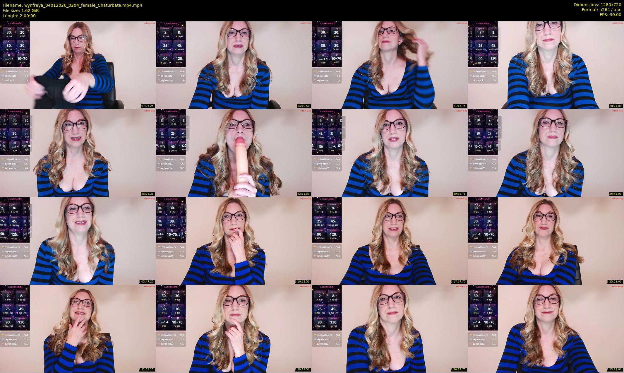 wynfreya — 120 minute Chaturbate female cam show recording, 720p, Jan 4, 2026