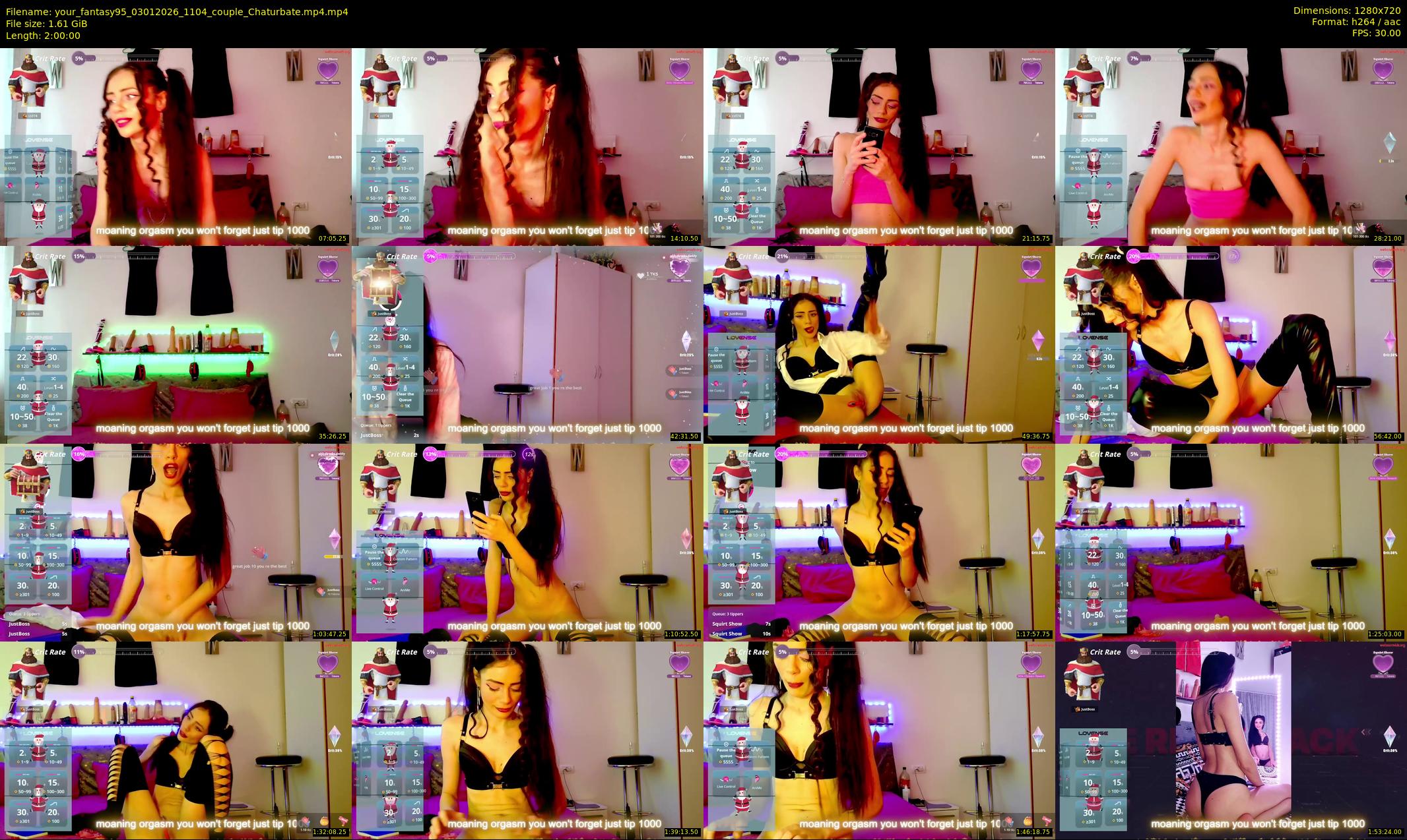 your_fantasy95 — 120 minute Chaturbate couple cam show recording, 720p, Jan 3, 2026