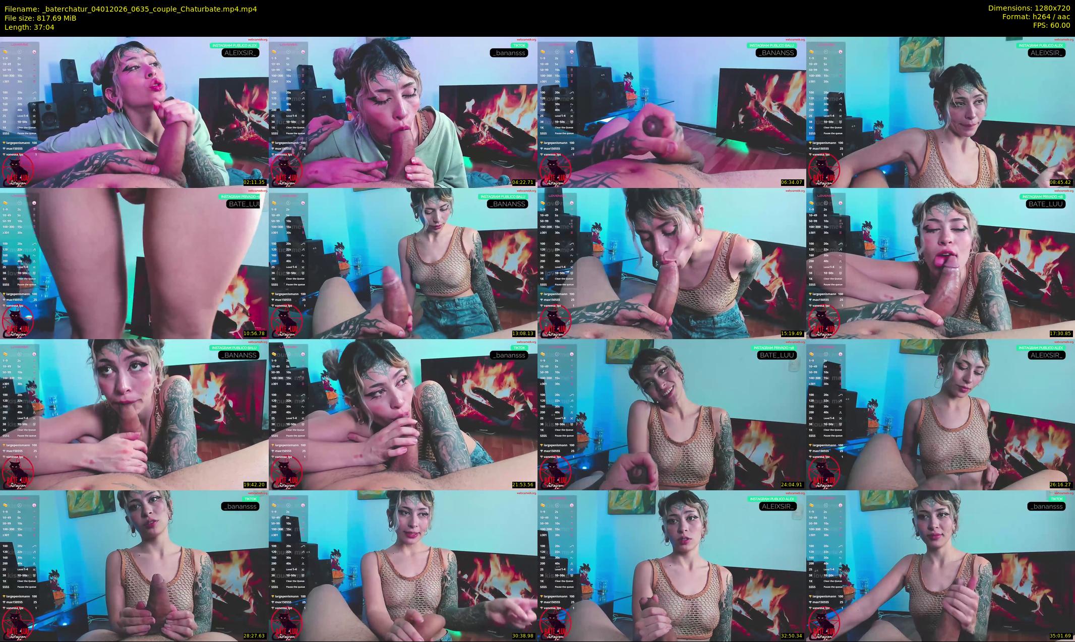 _baterchatur — 38 minute Chaturbate couple cam show recording, 720p, Jan 4, 2026