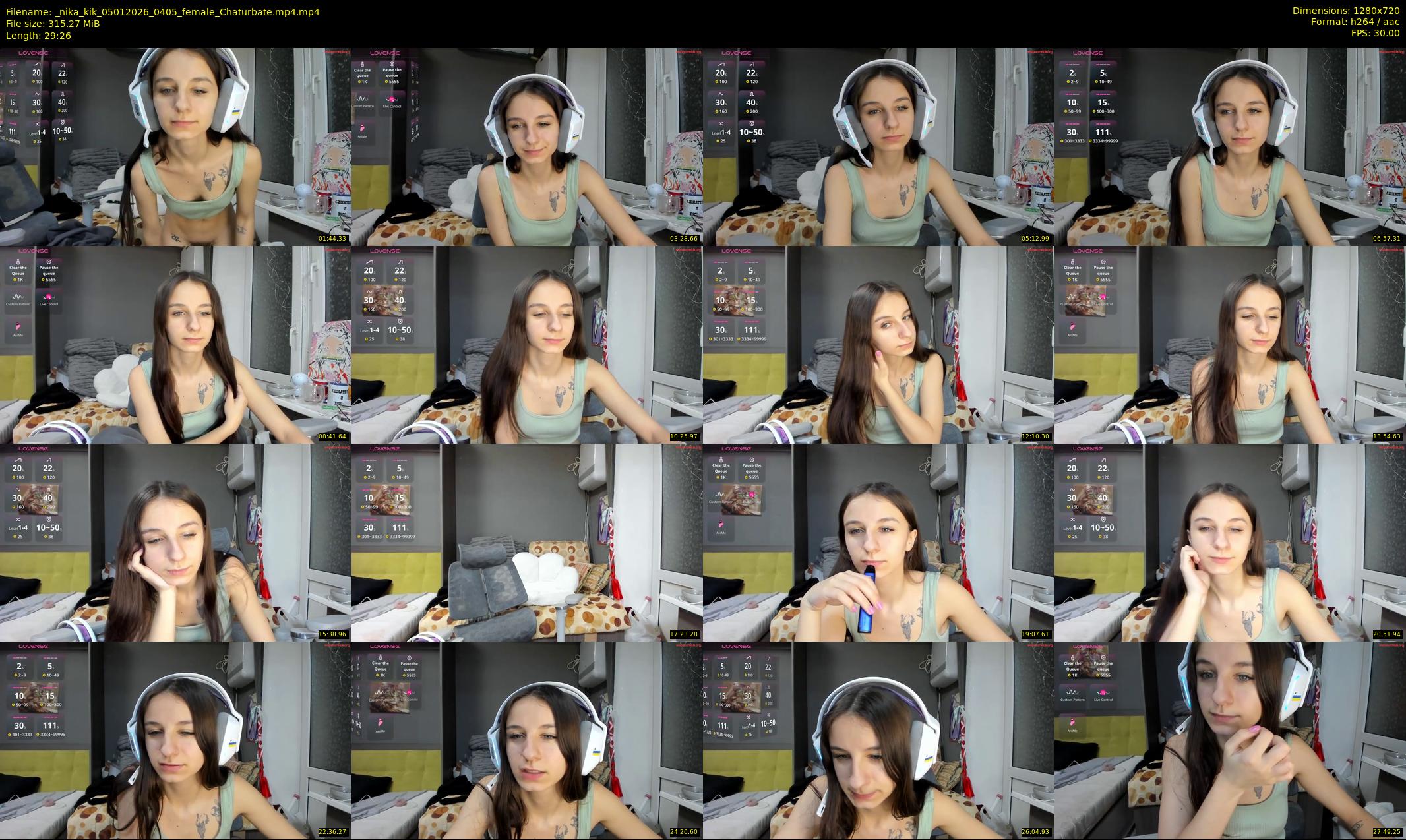 _nika_kik — 30 minute Chaturbate female cam show recording, 720p, Jan 5, 2026