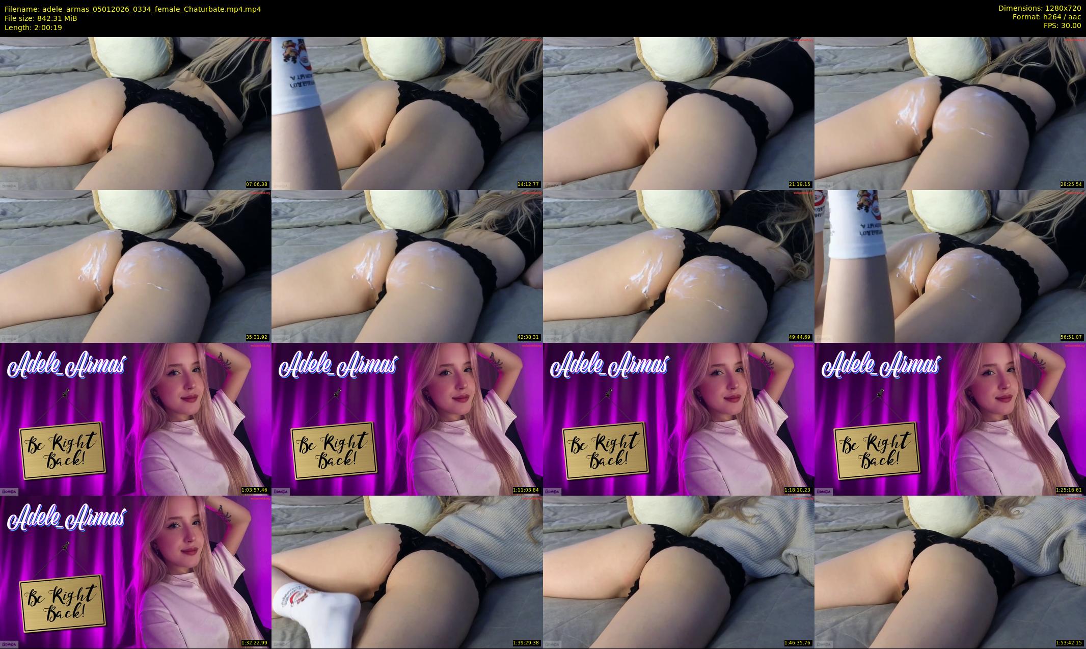 adele_armas — 121 minute Chaturbate female cam show recording, 720p, Jan 5, 2026