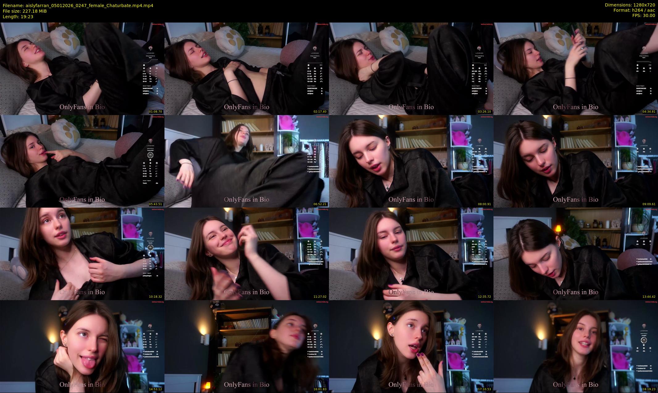 aislyfarran — 20 minute Chaturbate female cam show recording, 720p, Jan 5, 2026