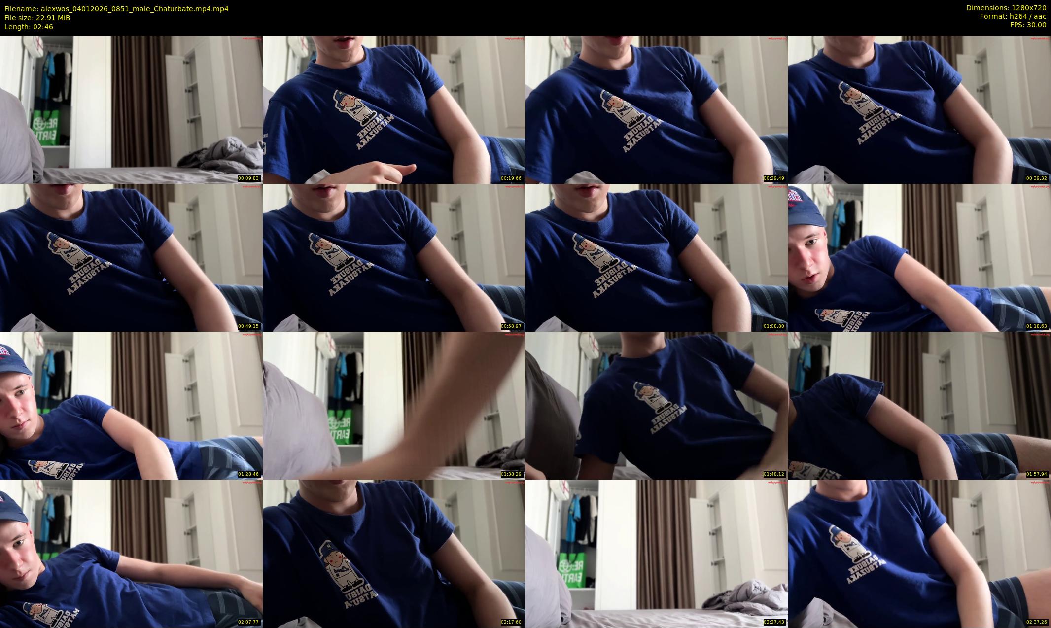 alexwos — 3 minute Chaturbate male cam show recording, 720p, Jan 4, 2026