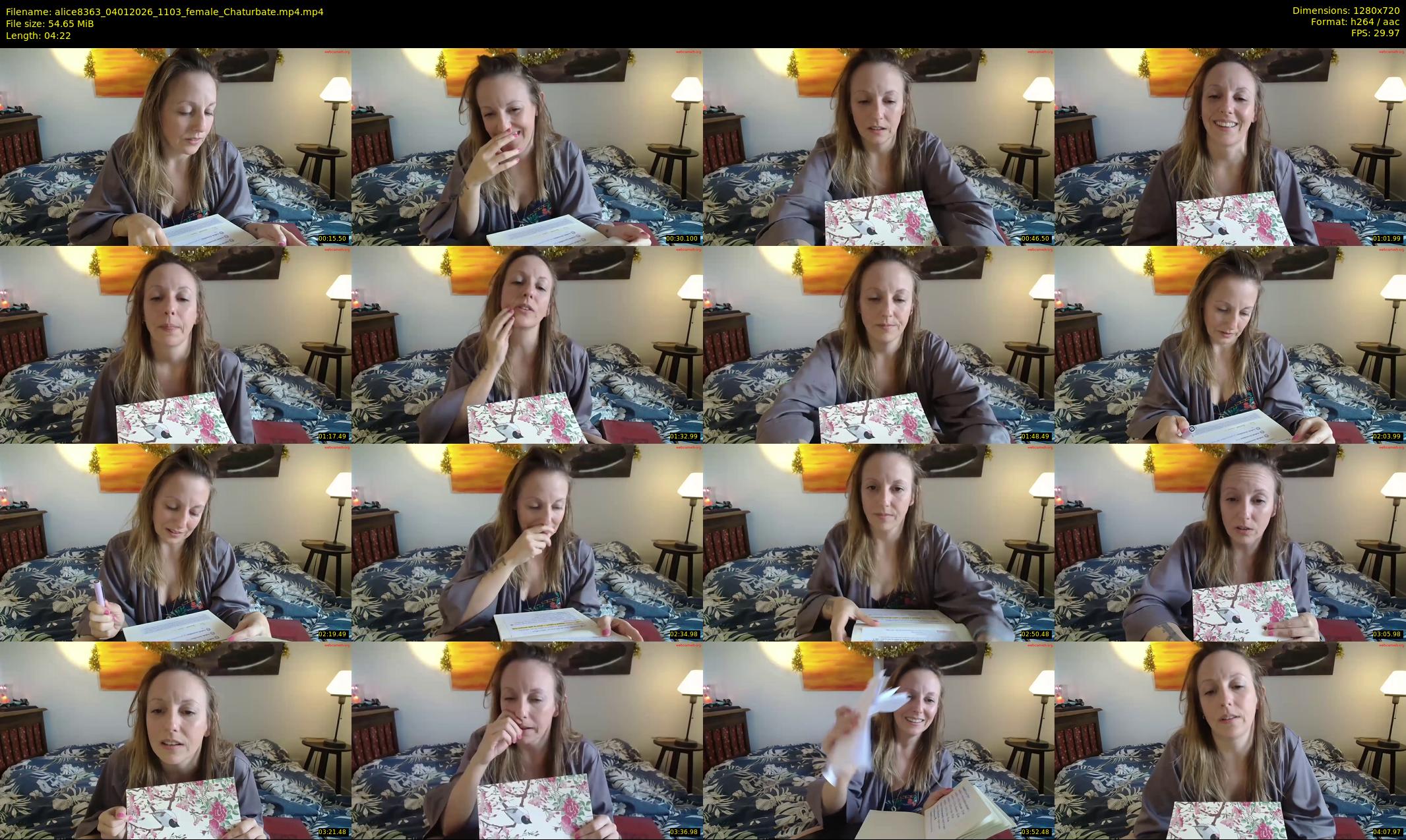 alice8363 — 5 minute Chaturbate female cam show recording, 720p, Jan 4, 2026