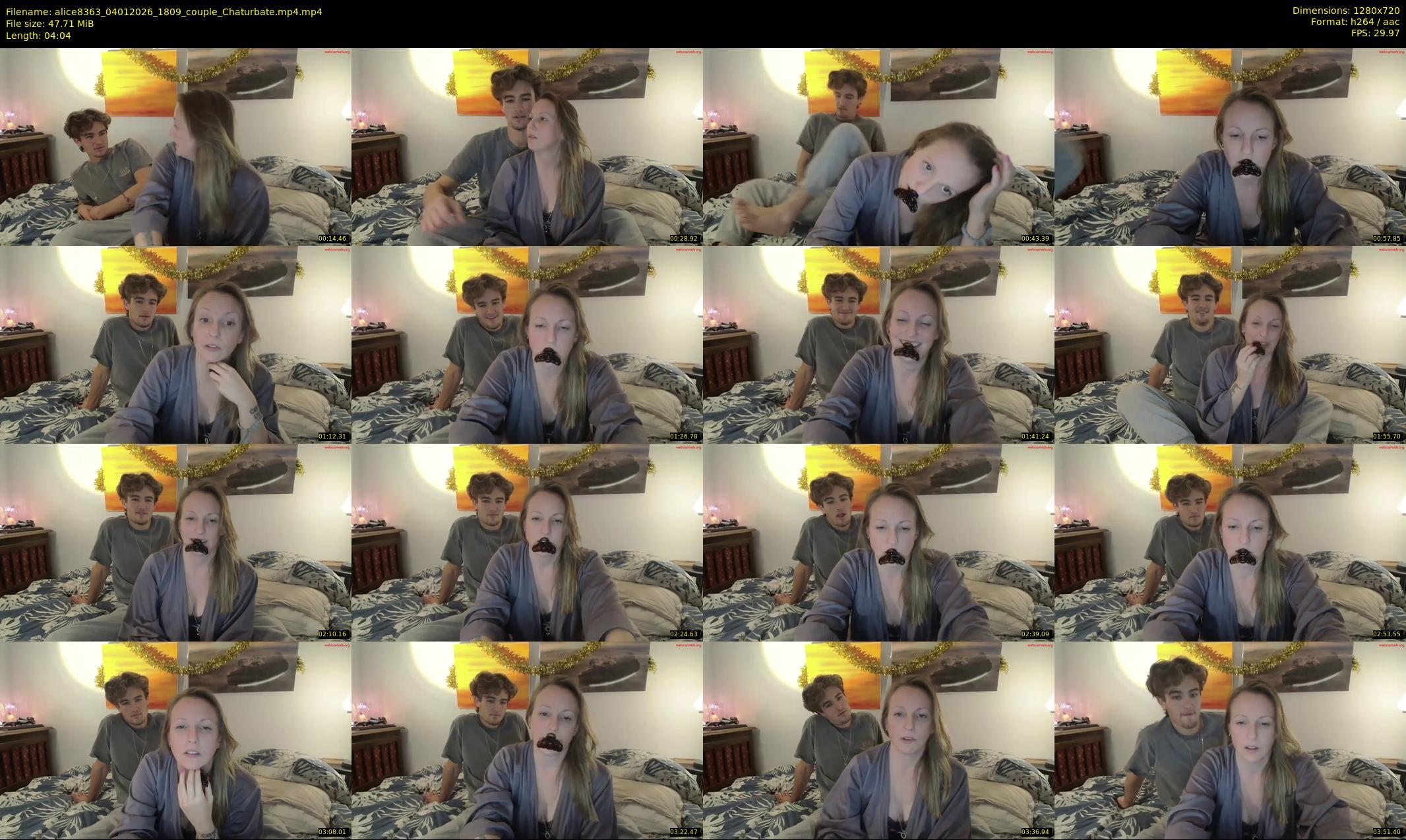 alice8363 — 5 minute Chaturbate female cam show recording, 720p, Jan 4, 2026