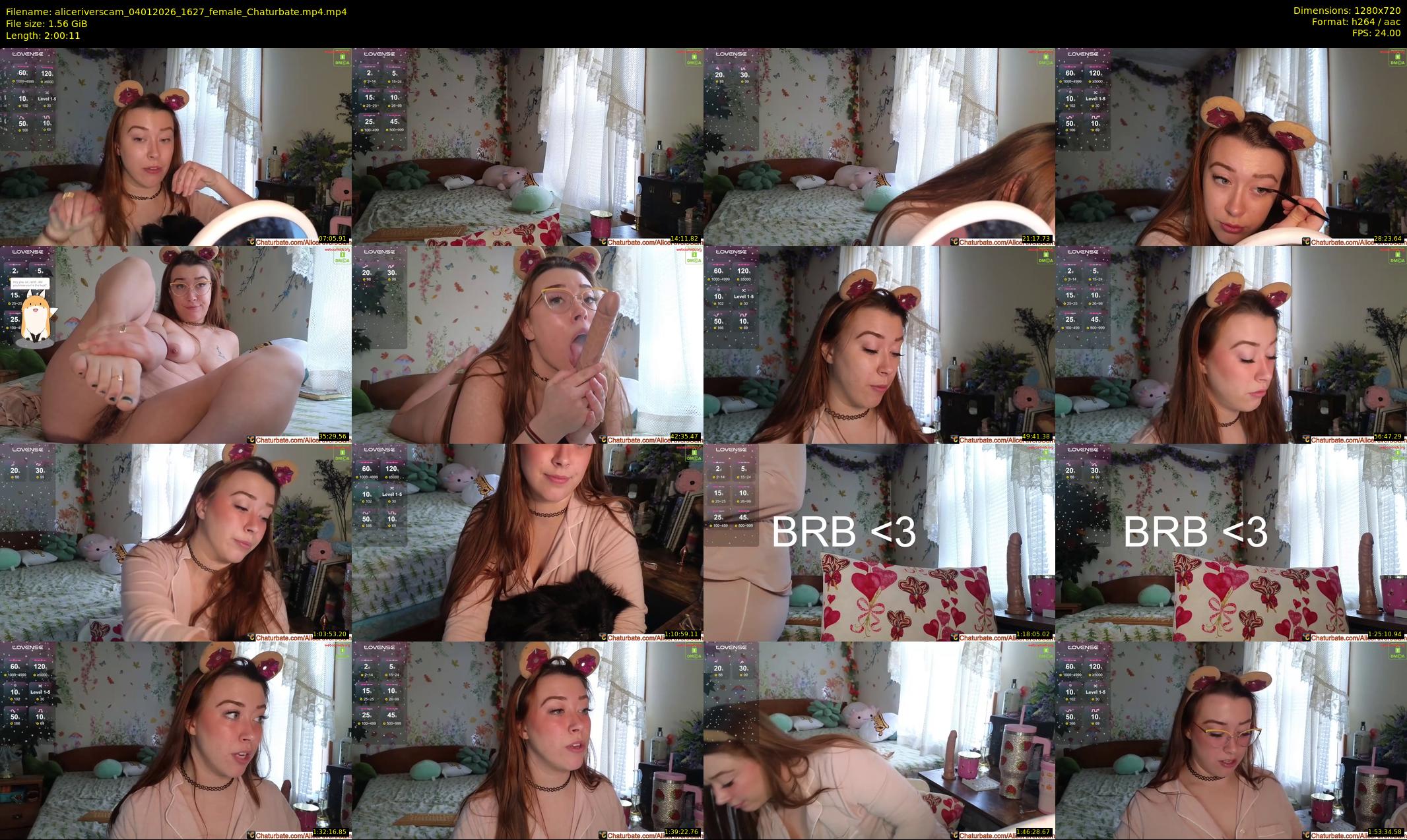 aliceriverscam — 121 minute Chaturbate female cam show recording, 720p, Jan 4, 2026