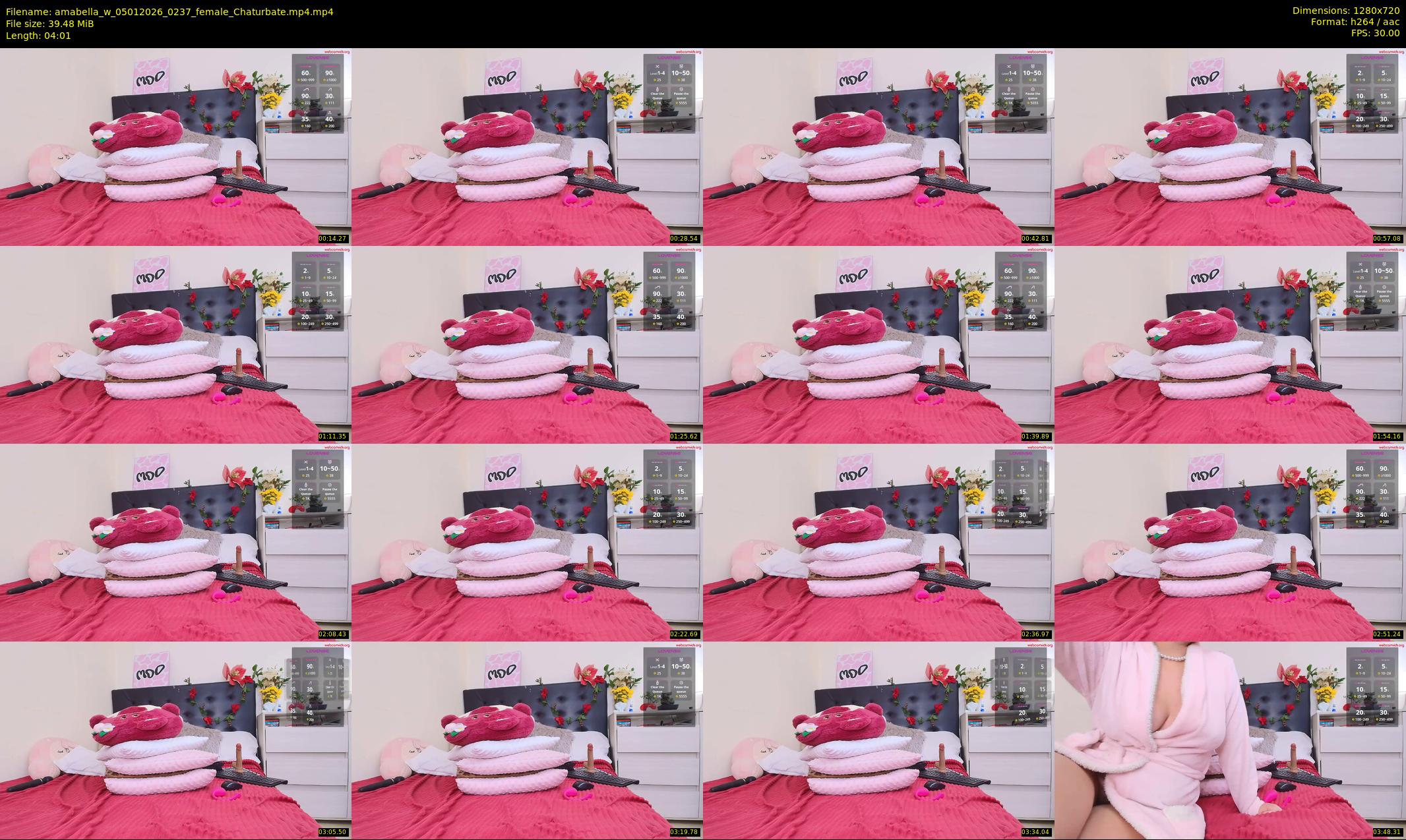 amabella_w — 5 minute Chaturbate female cam show recording, 720p, Jan 5, 2026