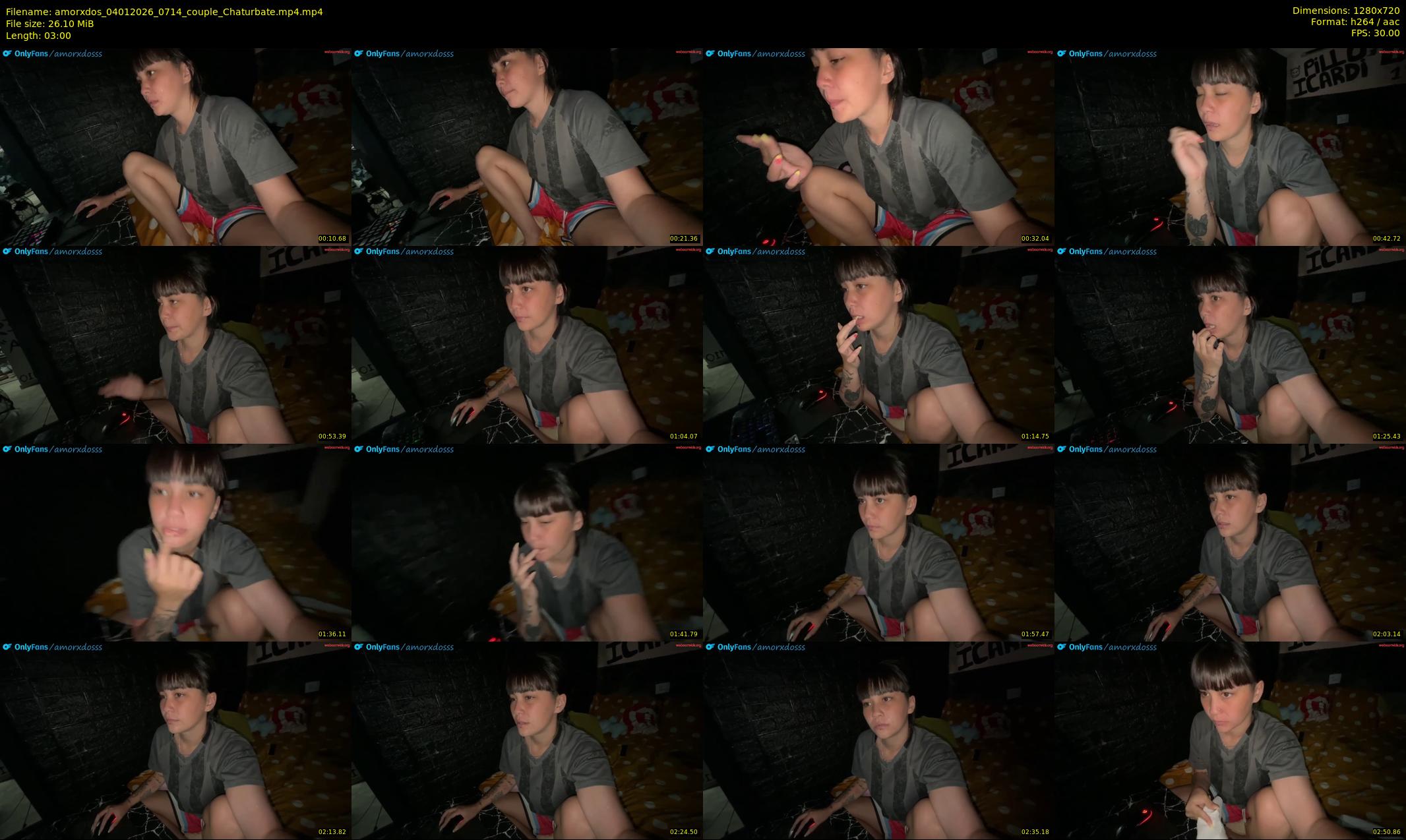 amorxdos — 3 minute Chaturbate couple cam show recording, 720p, Jan 4, 2026