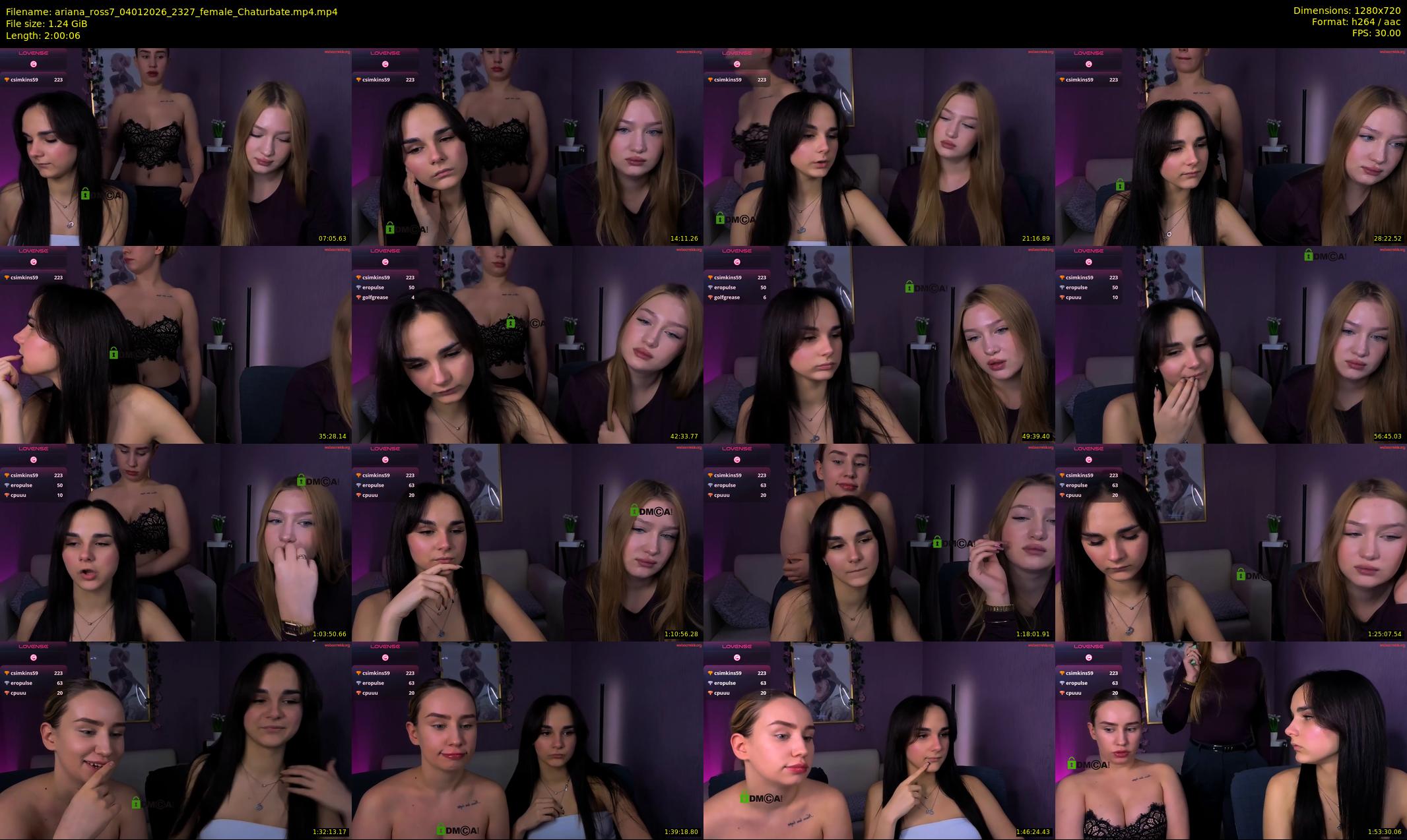 ariana_ross7 — 121 minute Chaturbate couple cam show recording, 720p, Jan 4, 2026