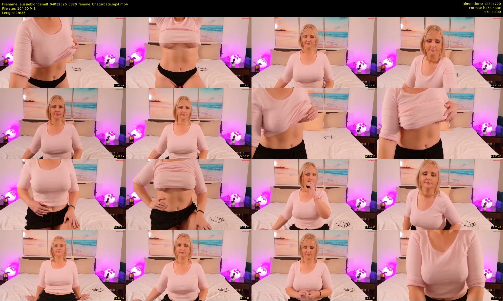 aussieblondemilf — 20 minute Chaturbate female cam show recording, 720p, Jan 4, 2026