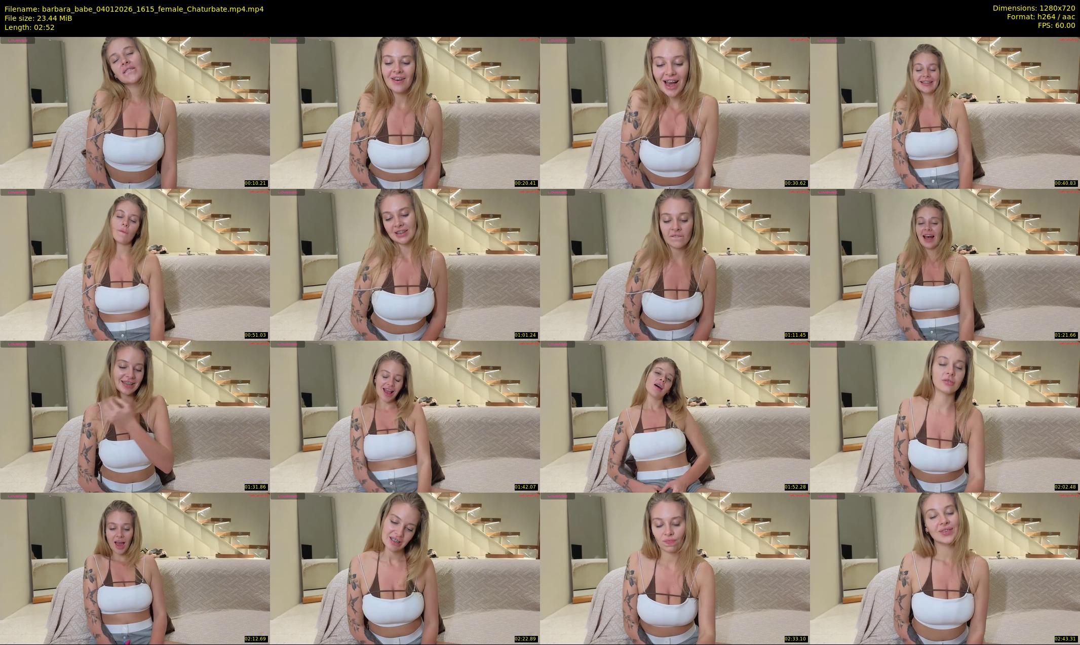 barbara_babe — 3 minute Chaturbate female cam show recording, 720p, Jan 4, 2026