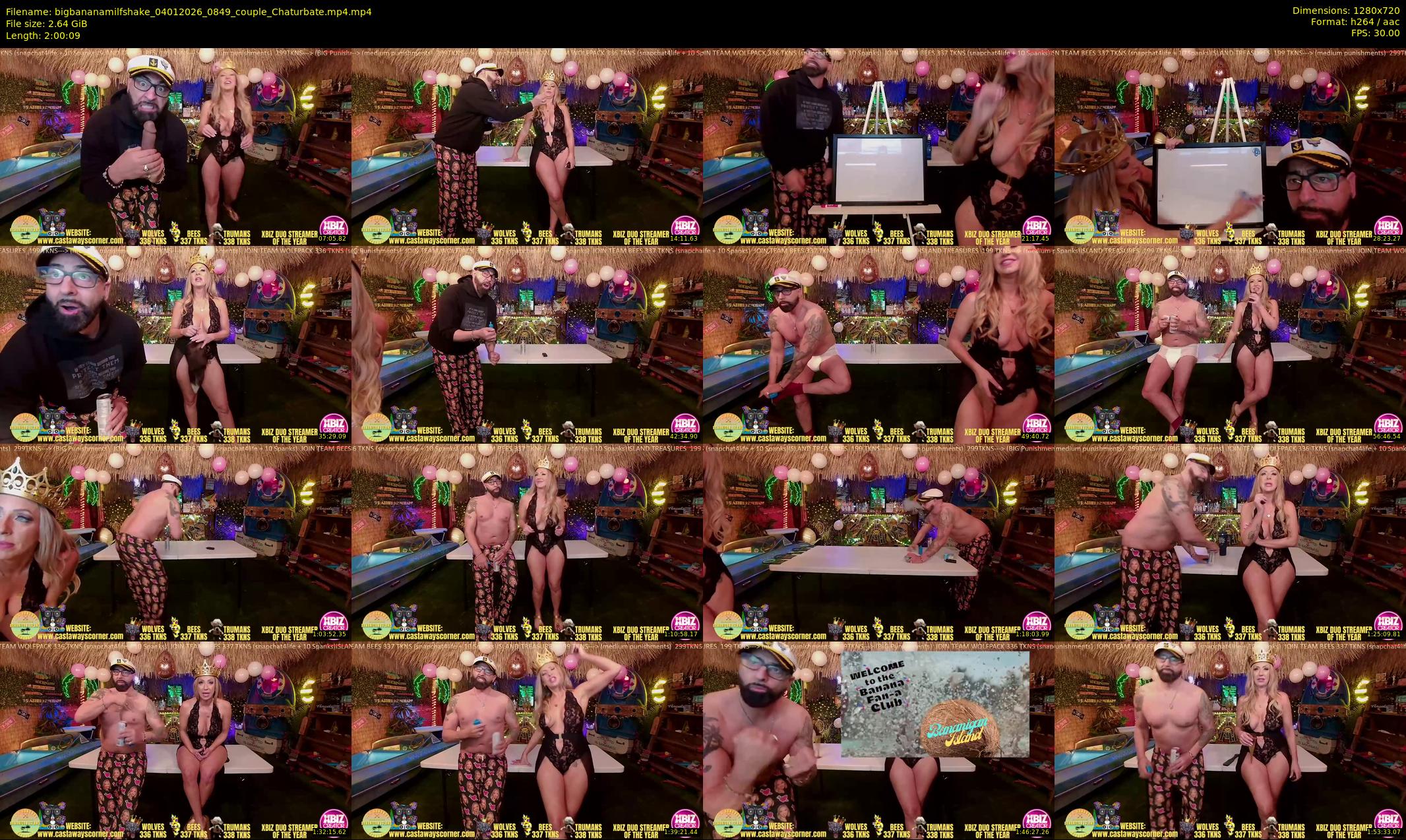 bigbananamilfshake — 121 minute Chaturbate couple cam show recording, 720p, Jan 4, 2026
