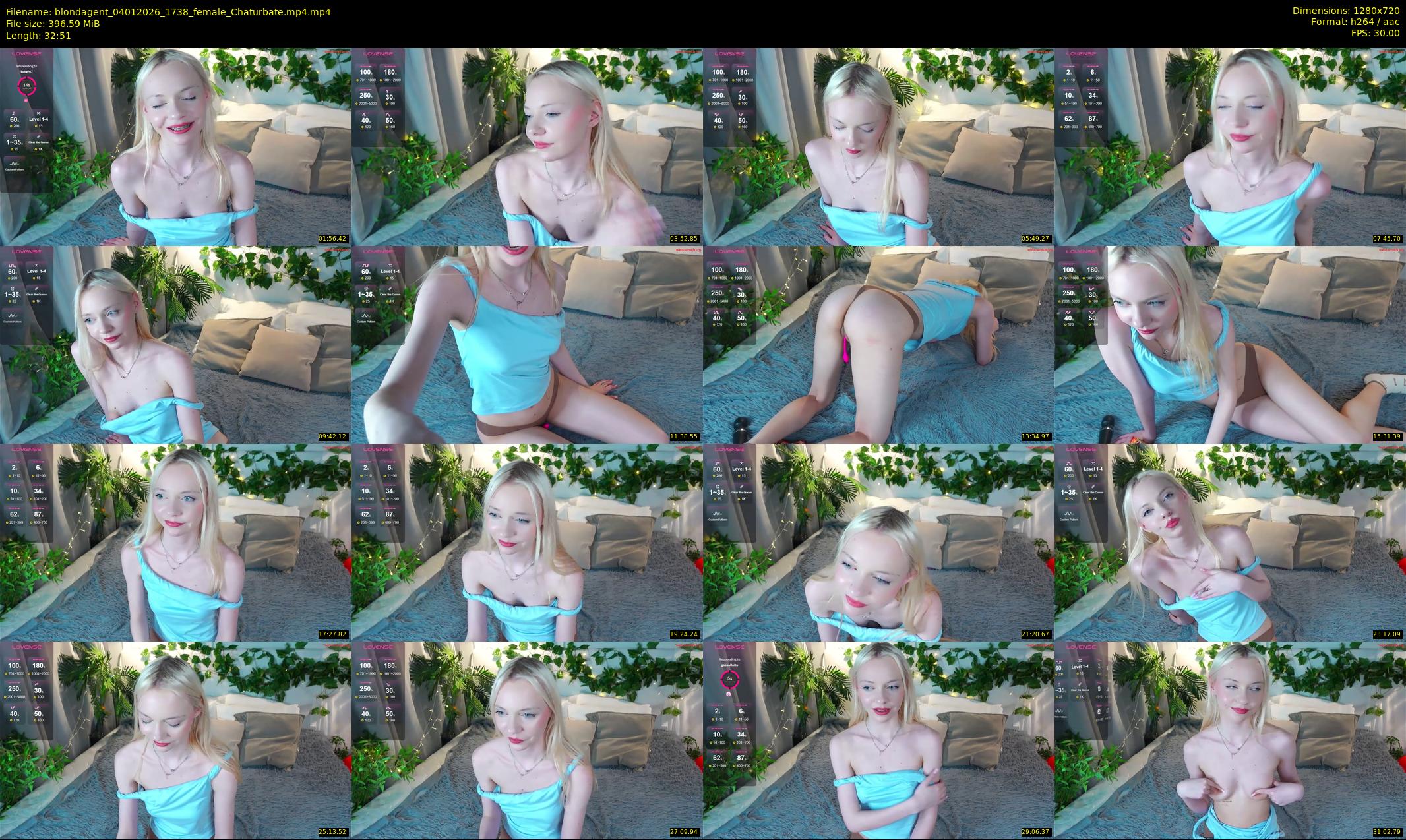 blondagent — 33 minute Chaturbate female cam show recording, 720p, Jan 4, 2026