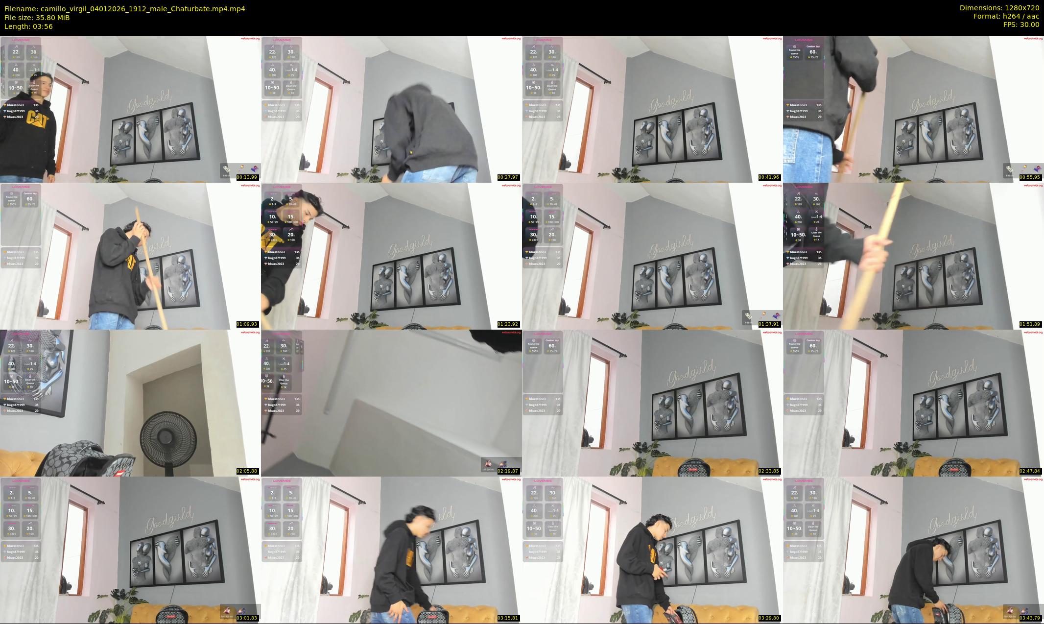 camillo_virgil — 4 minute Chaturbate male cam show recording, 720p, Jan 4, 2026