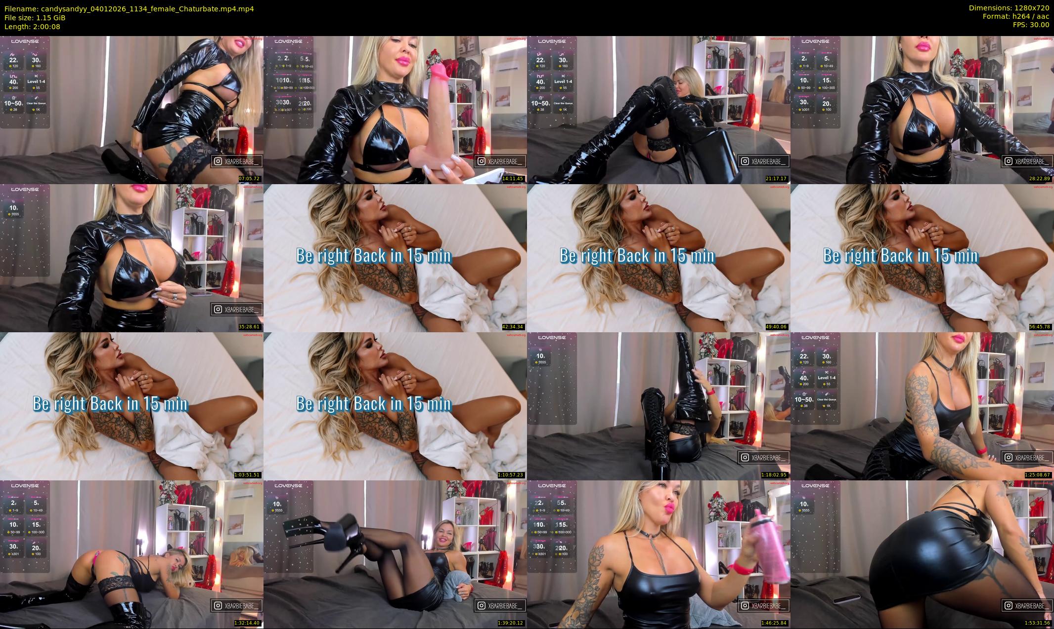 candysandyy — 121 minute Chaturbate female cam show recording, 720p, Jan 4, 2026