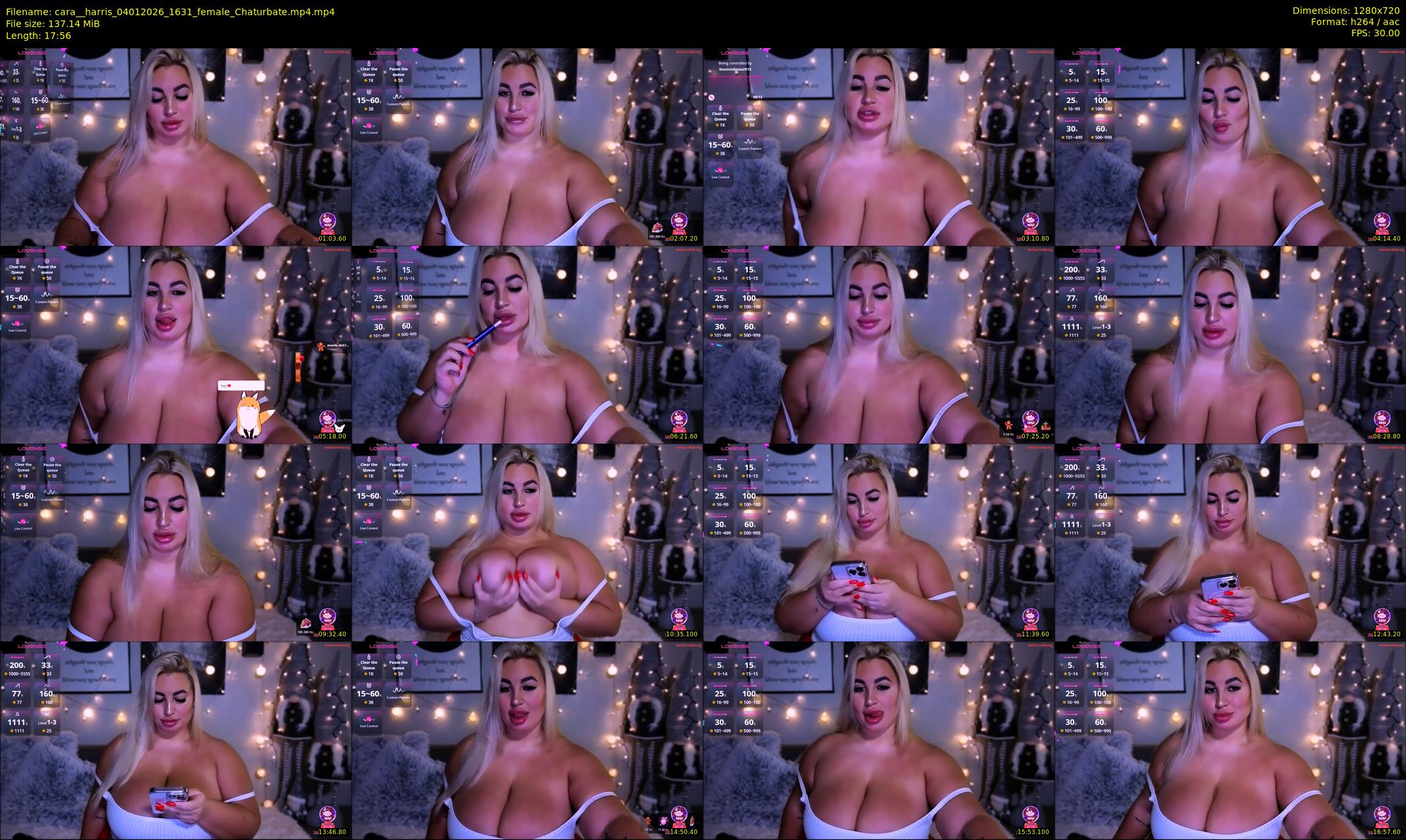 cara__harris — 18 minute Chaturbate female cam show recording, 720p, Jan 4, 2026