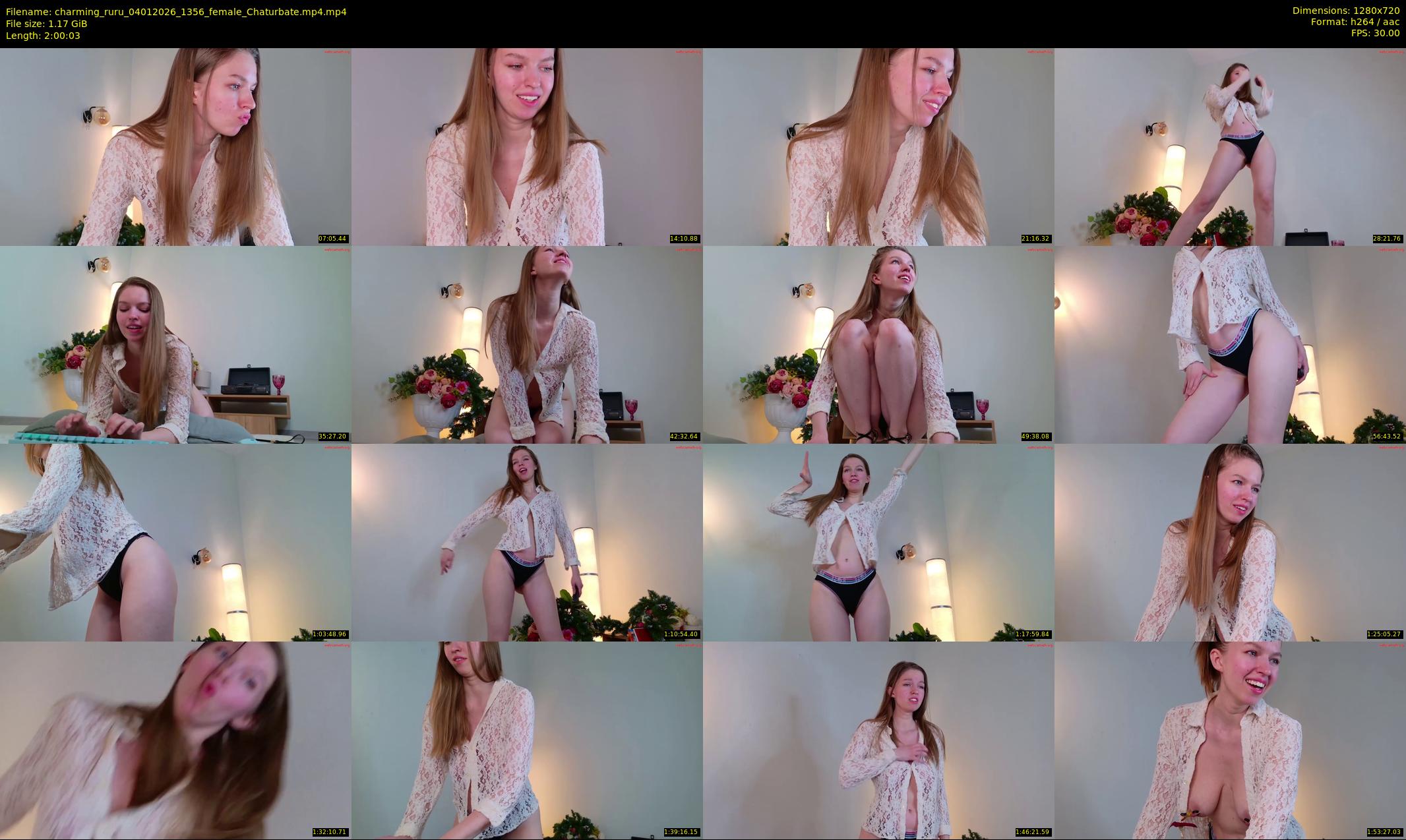 charming_ruru — 121 minute Chaturbate female cam show recording, 720p, Jan 4, 2026