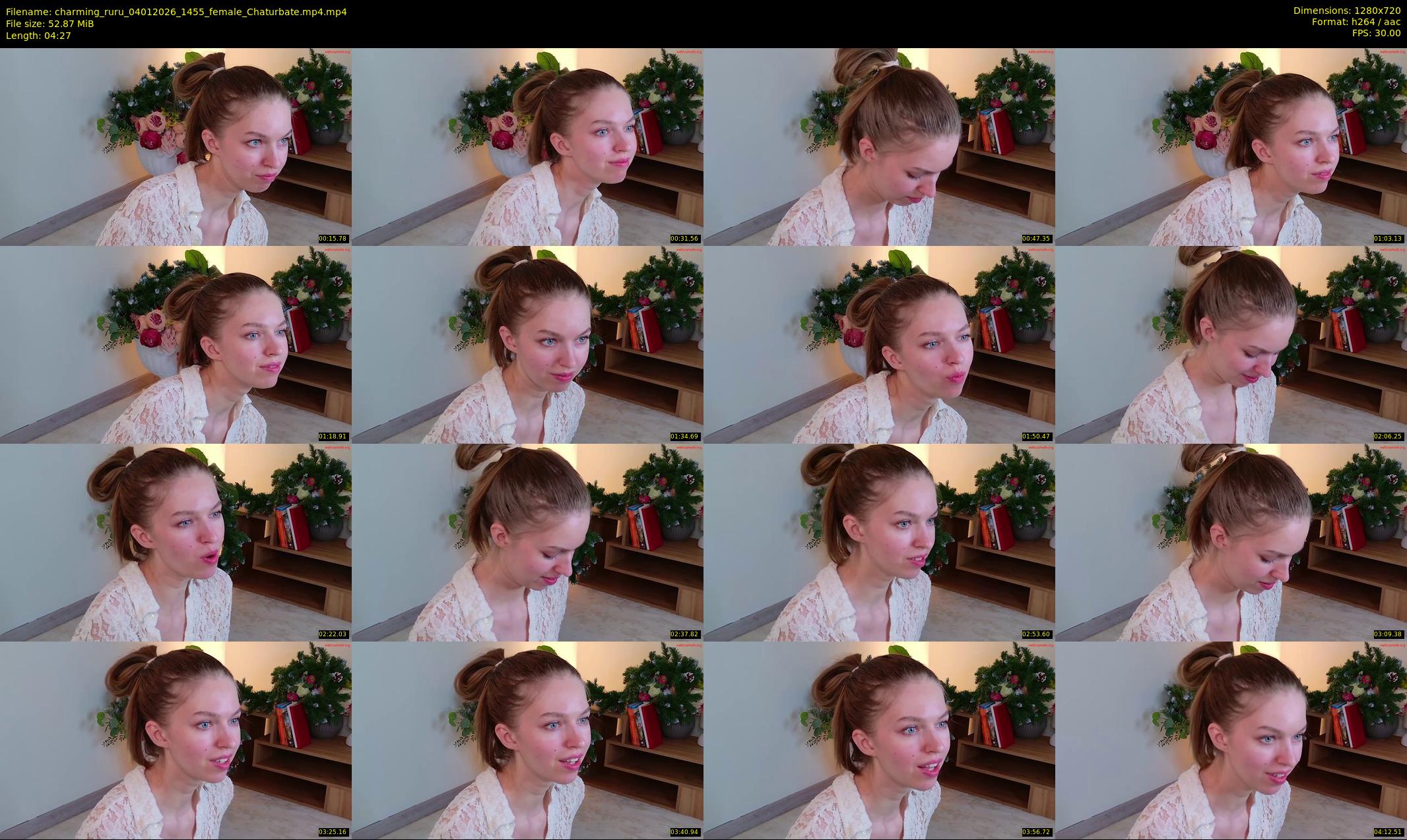 charming_ruru — 5 minute Chaturbate female cam show recording, 720p, Jan 4, 2026