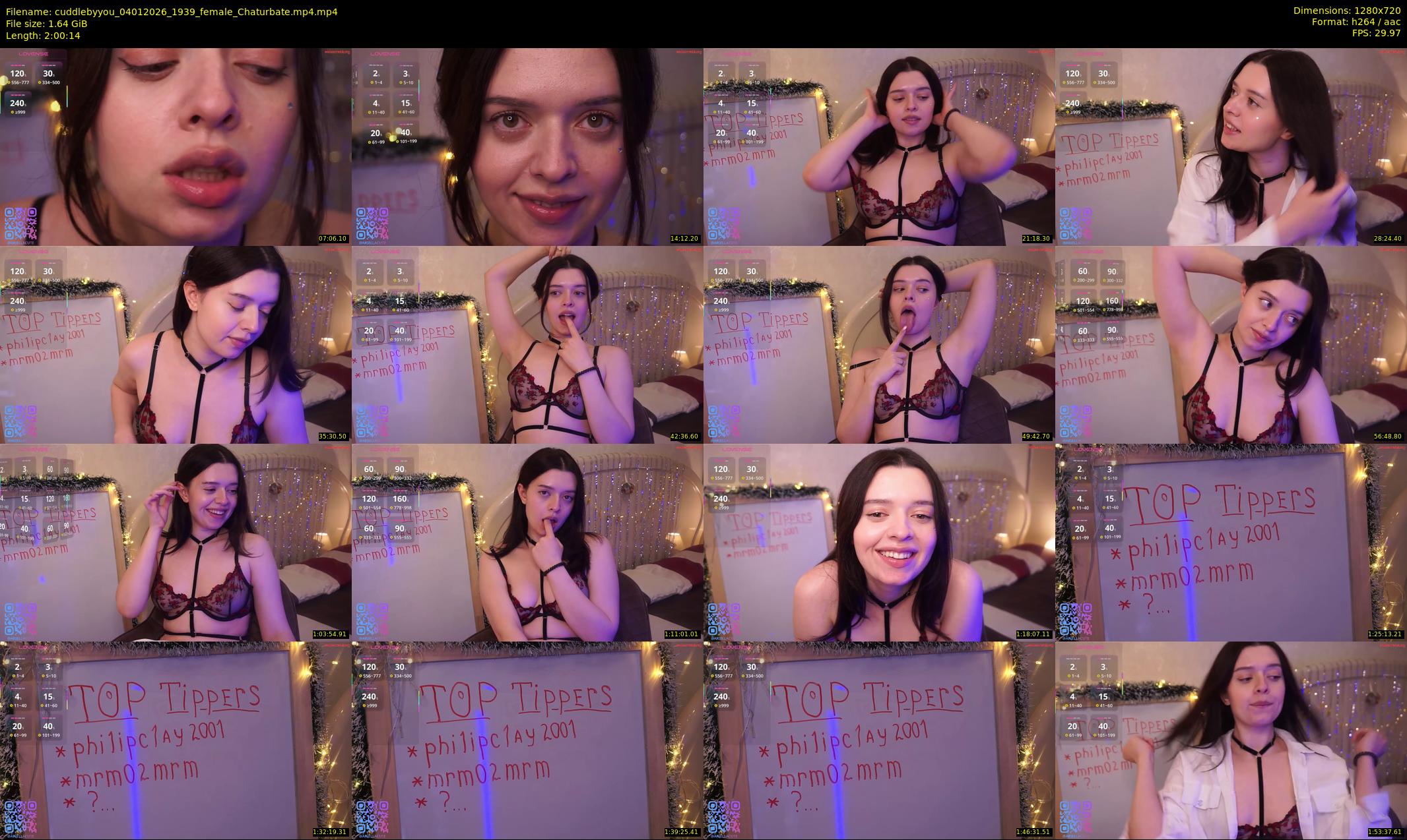 cuddlebyyou — 121 minute Chaturbate female cam show recording, 720p, Jan 4, 2026