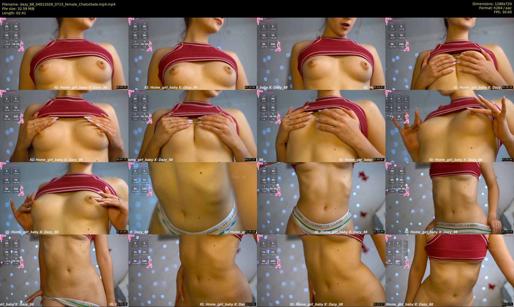 dazy_88 — 3 minute Chaturbate female cam show recording, 720p, Jan 4, 2026