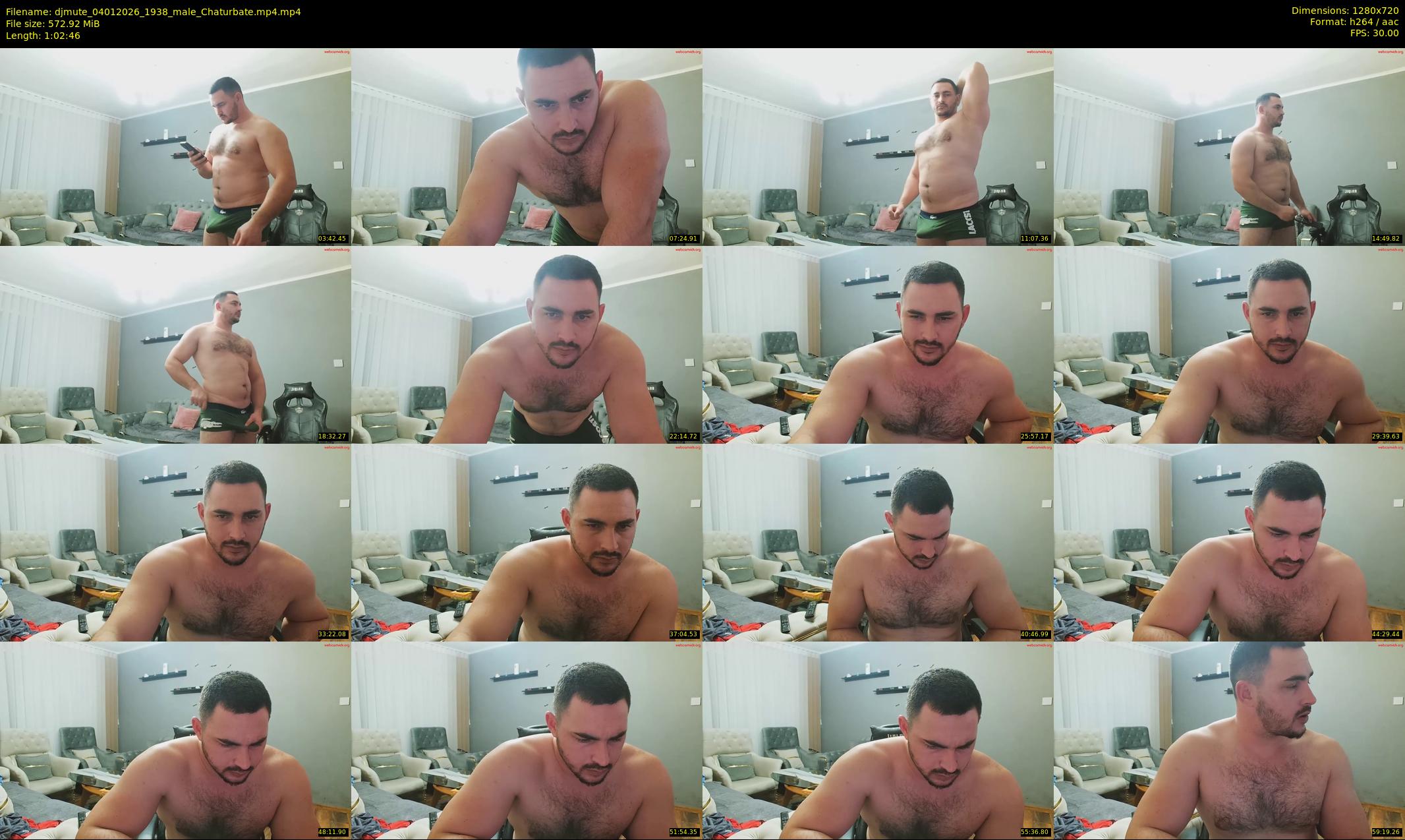 djmute — 63 minute Chaturbate male cam show recording, 720p, Jan 4, 2026