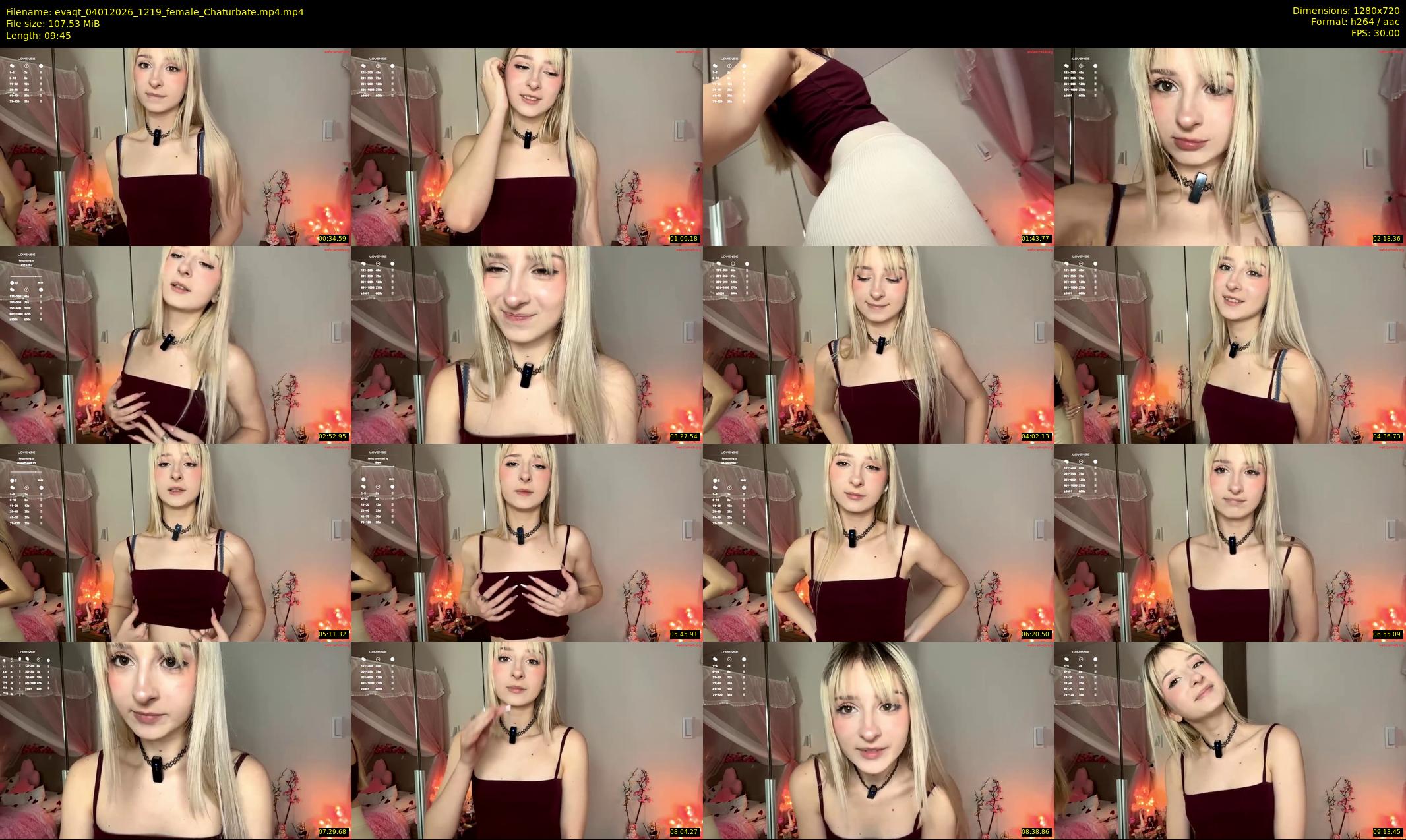 evaqt — 10 minute Chaturbate female cam show recording, 720p, Jan 4, 2026