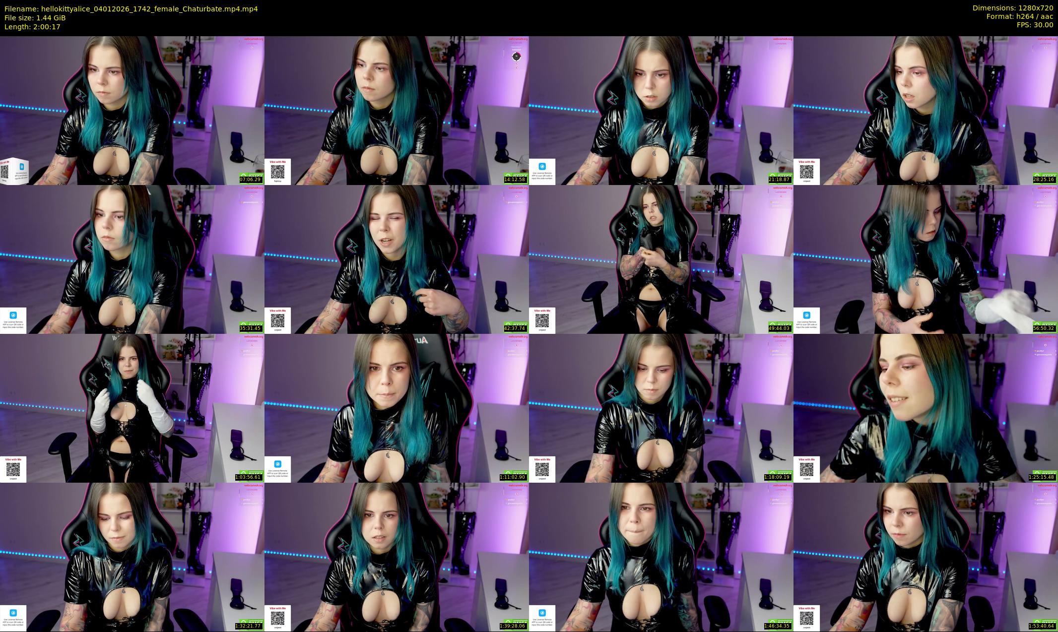 hellokittyalice — 121 minute Chaturbate female cam show recording, 720p, Jan 4, 2026
