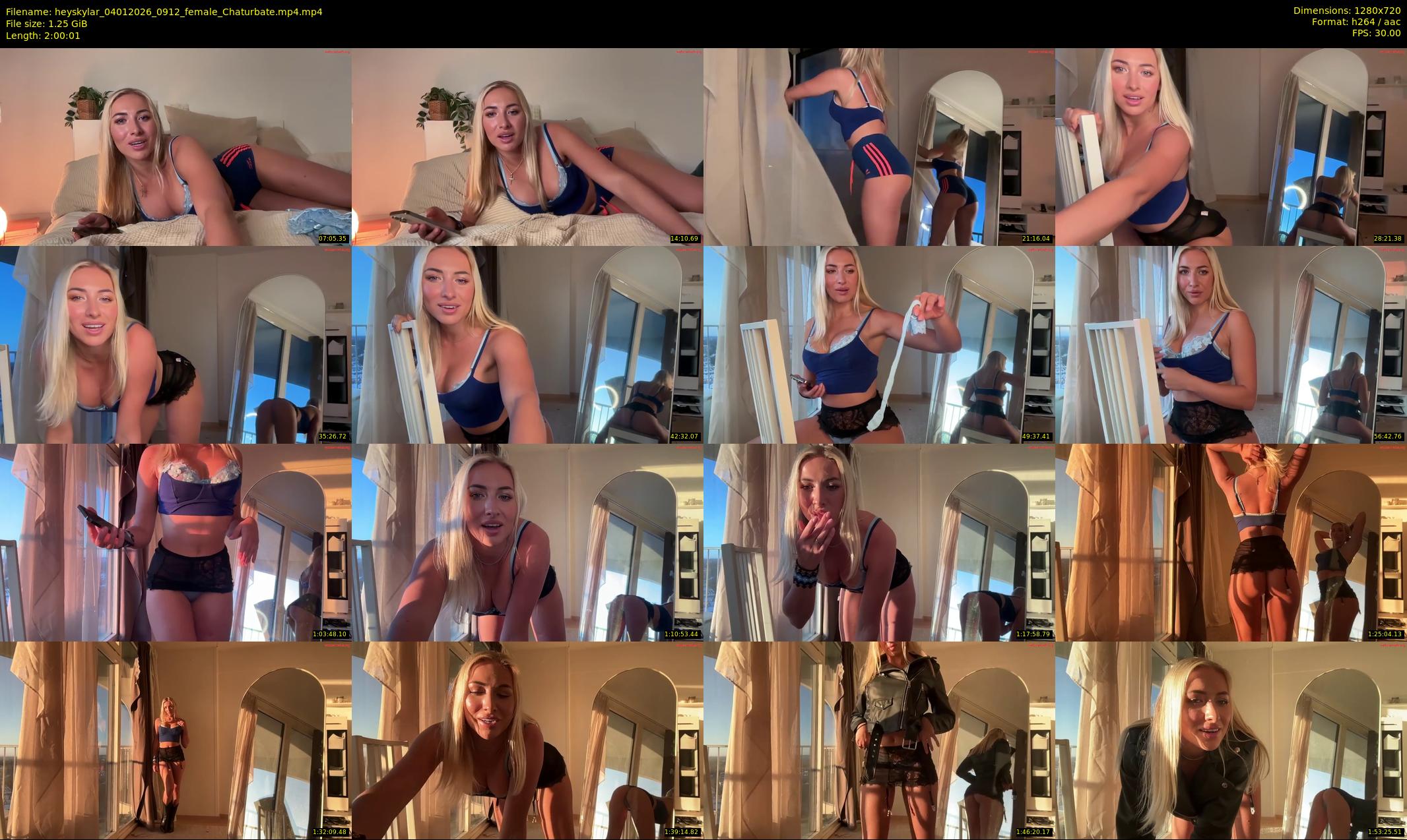 heyskylar — 121 minute Chaturbate female cam show recording, 720p, Jan 4, 2026