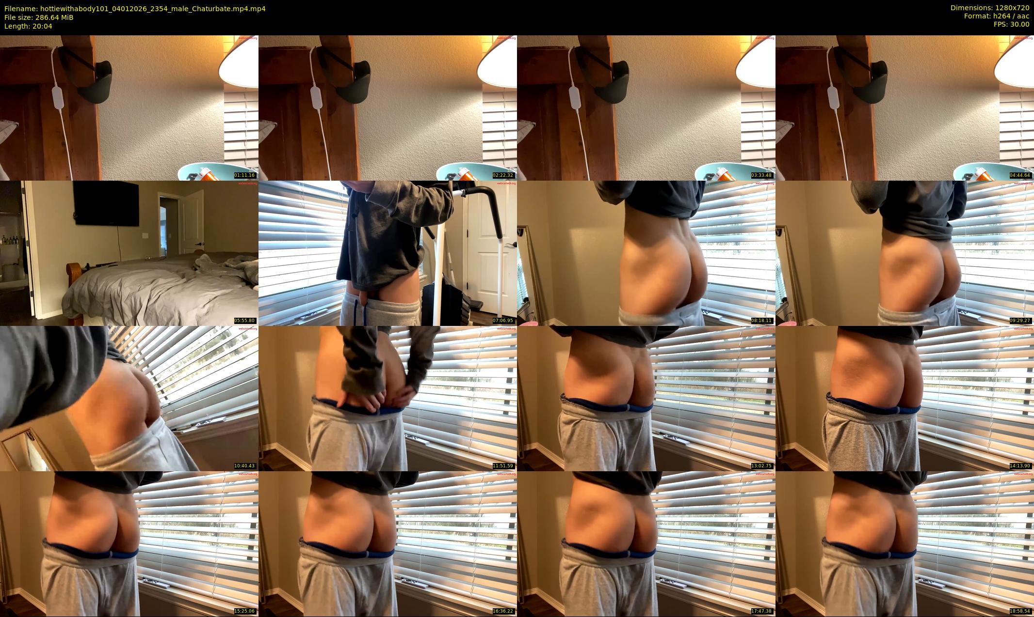 hottiewithabody101 — 21 minute Chaturbate male cam show recording, 720p, Jan 4, 2026