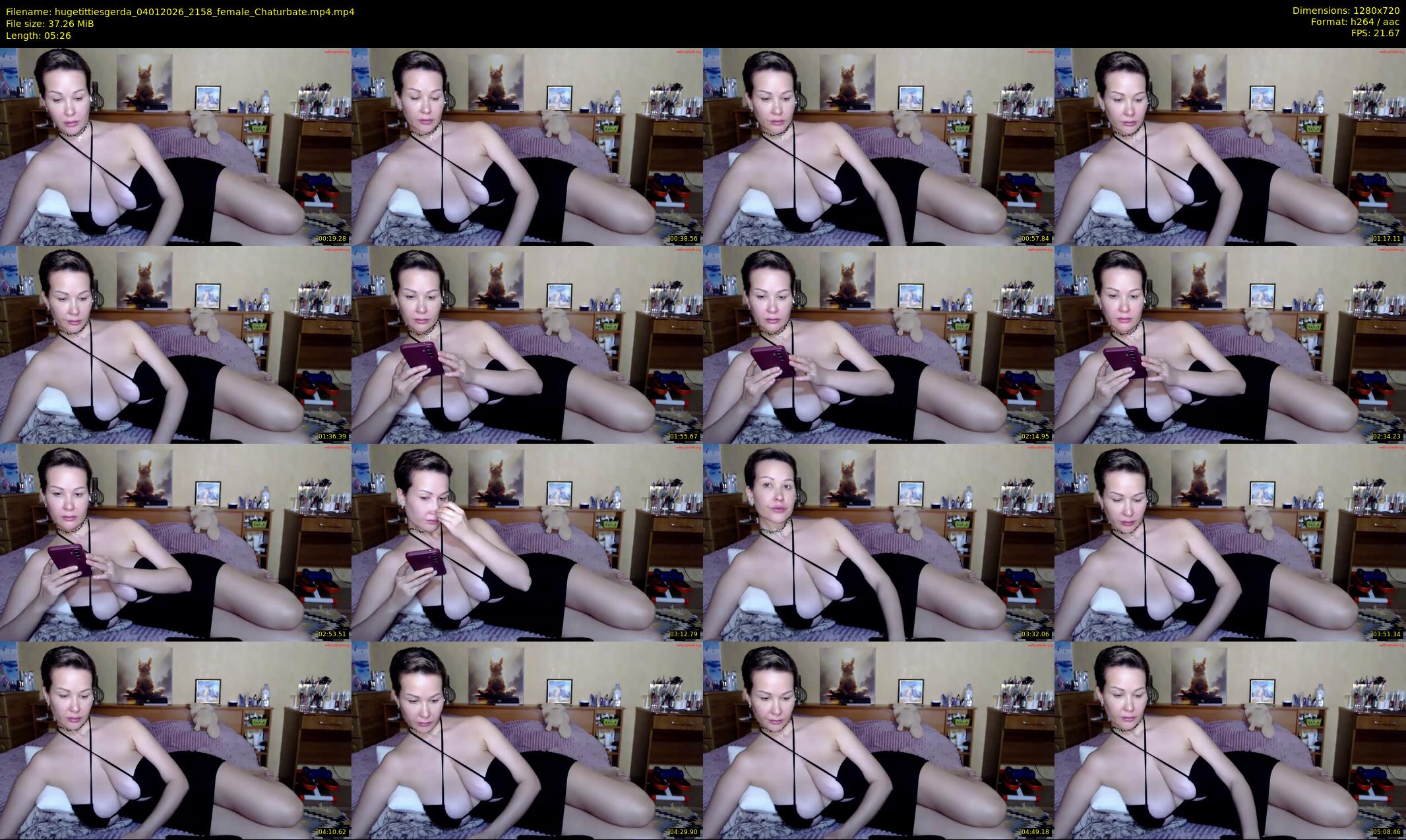 hugetittiesgerda — 6 minute Chaturbate female cam show recording, 720p, Jan 4, 2026