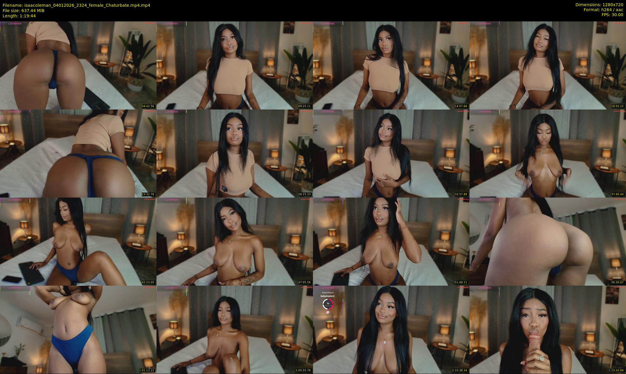 isaacoleman — 80 minute Chaturbate female cam show recording, 720p, Jan 4, 2026