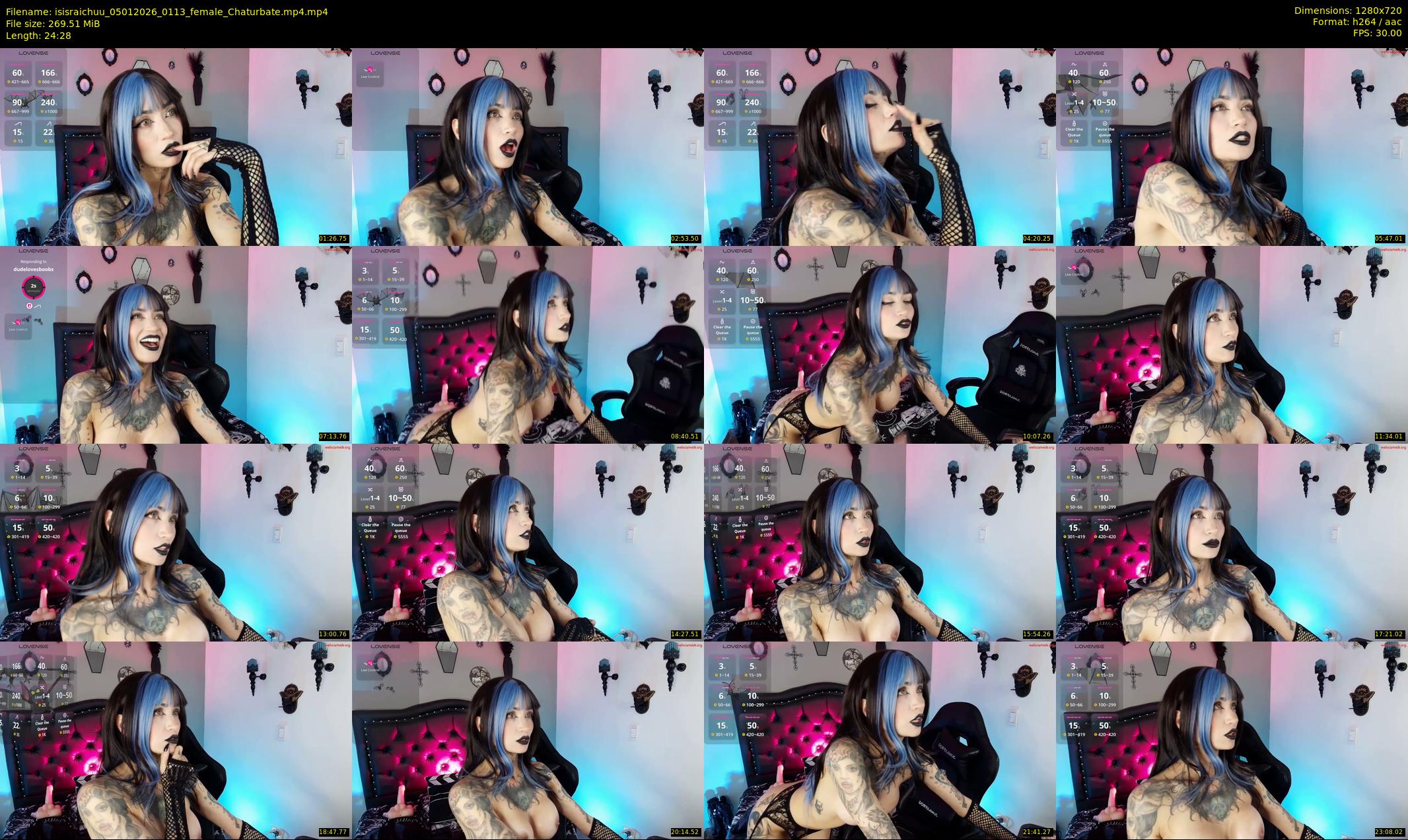 isisraichuu — 25 minute Chaturbate female cam show recording, 720p, Jan 5, 2026