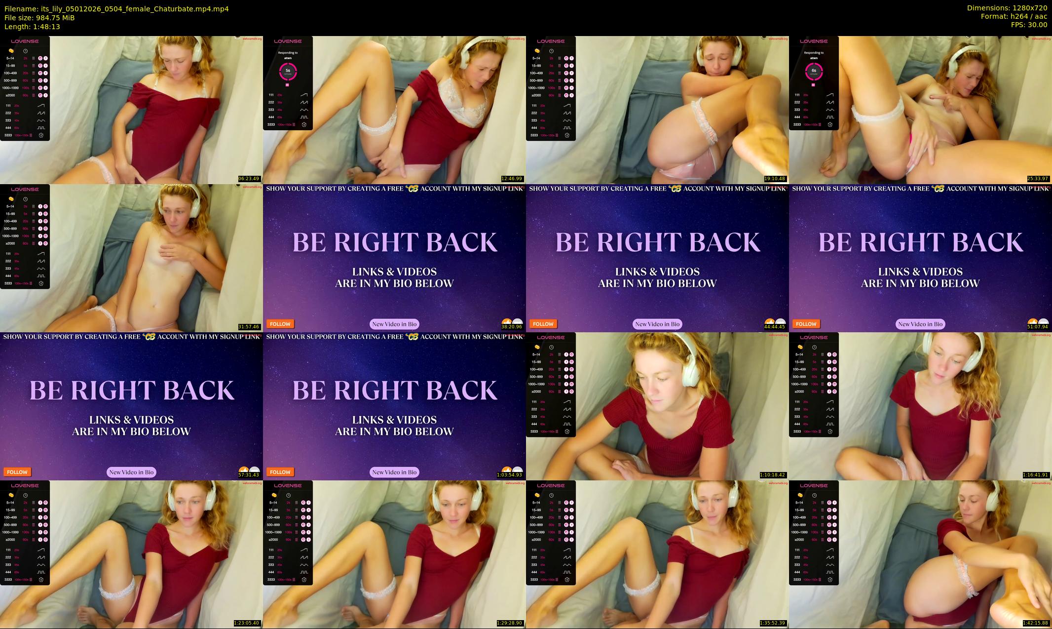 its_lily — 109 minute Chaturbate female cam show recording, 720p, Jan 5, 2026