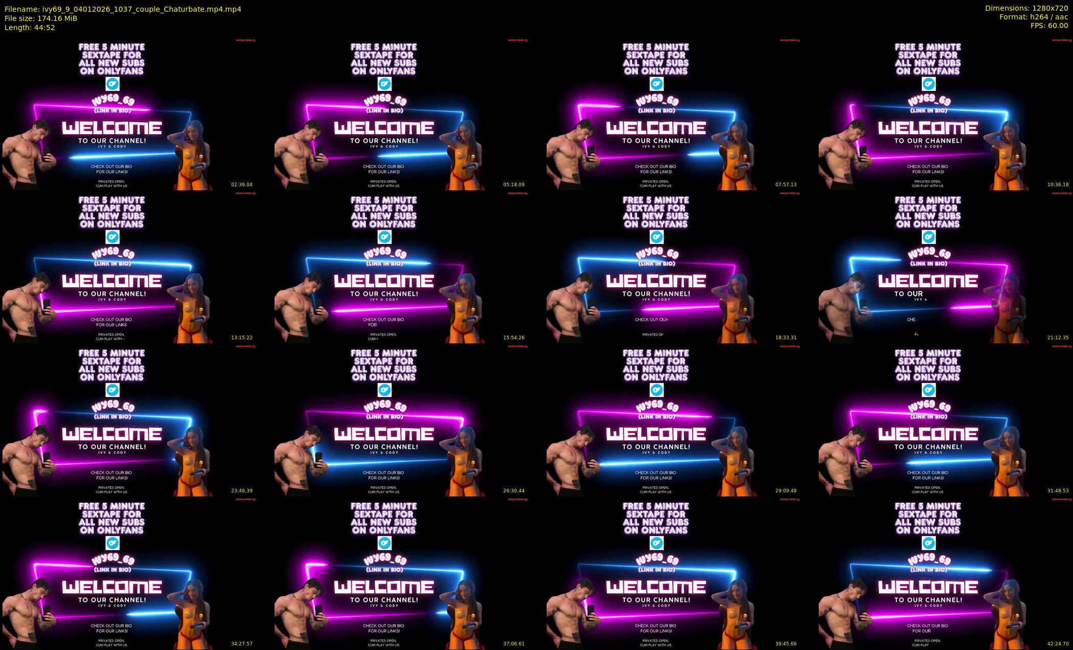 ivy69_9 — 45 minute Chaturbate couple cam show recording, 720p, Jan 4, 2026