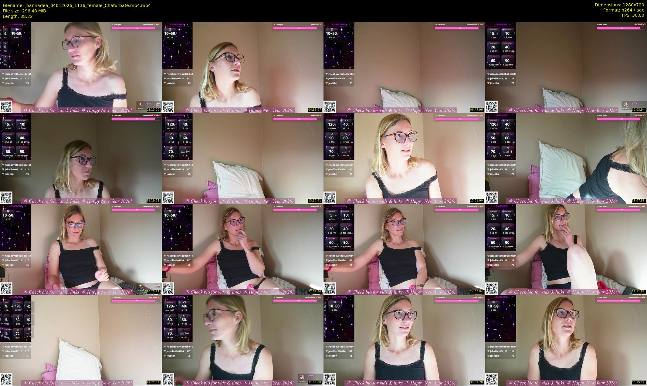 joannadea — 39 minute Chaturbate female cam show recording, 720p, Jan 4, 2026