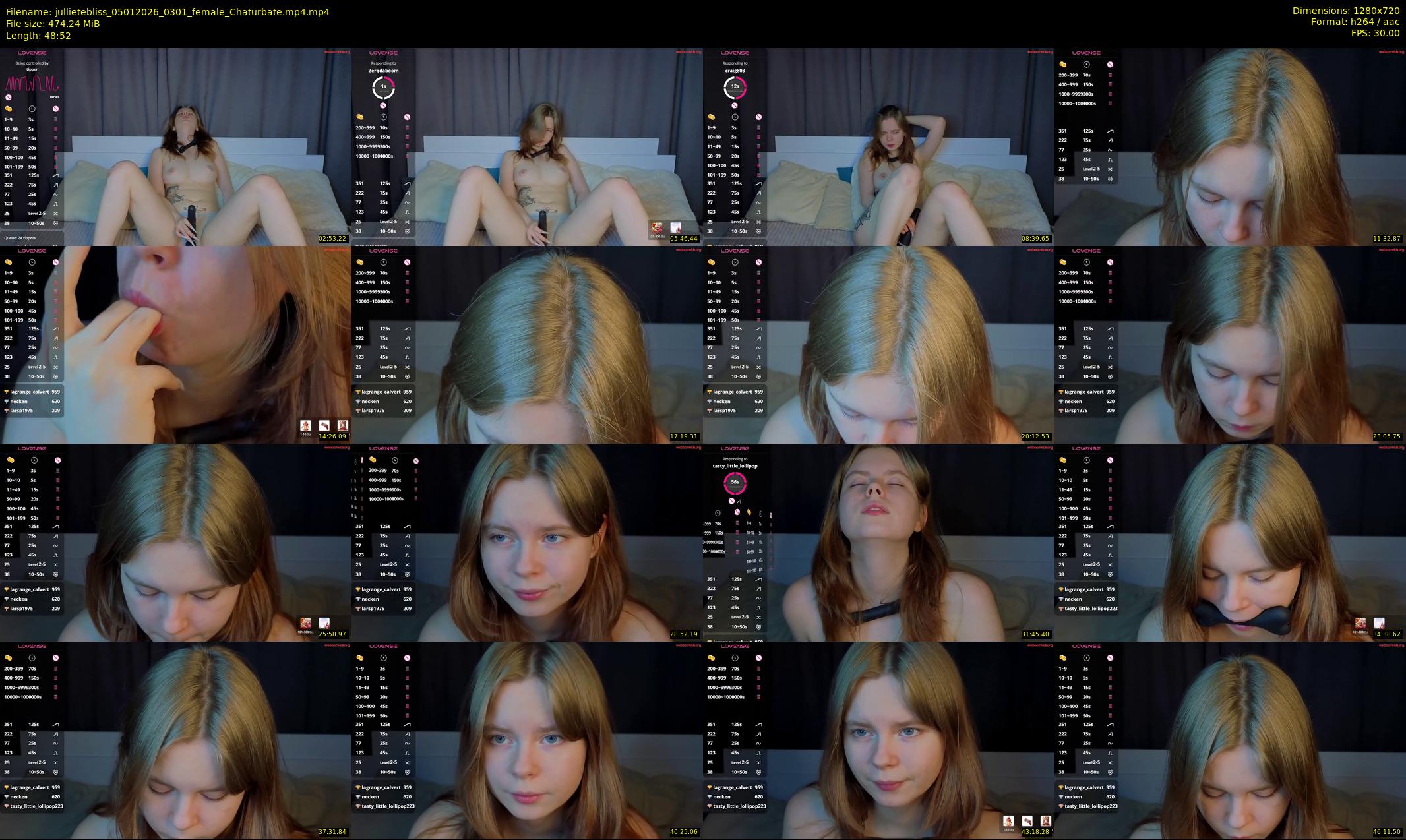 jullietebliss — 49 minute Chaturbate female cam show recording, 720p, Jan 5, 2026