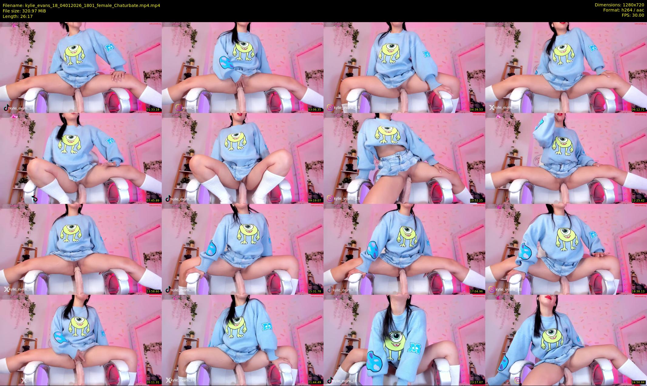kylie_evans_18 — 27 minute Chaturbate female cam show recording, 720p, Jan 4, 2026