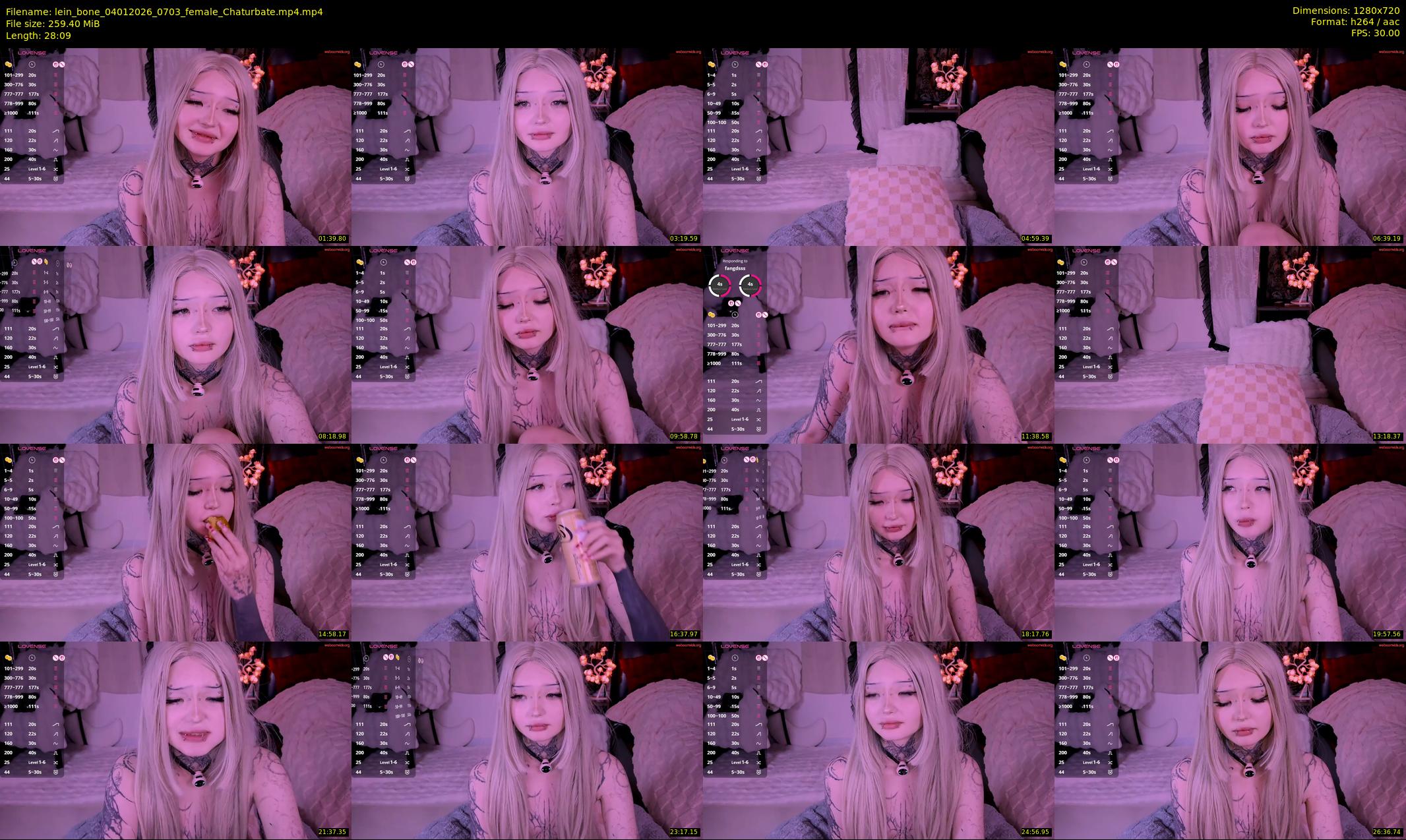lein_bone — 29 minute Chaturbate female cam show recording, 720p, Jan 4, 2026