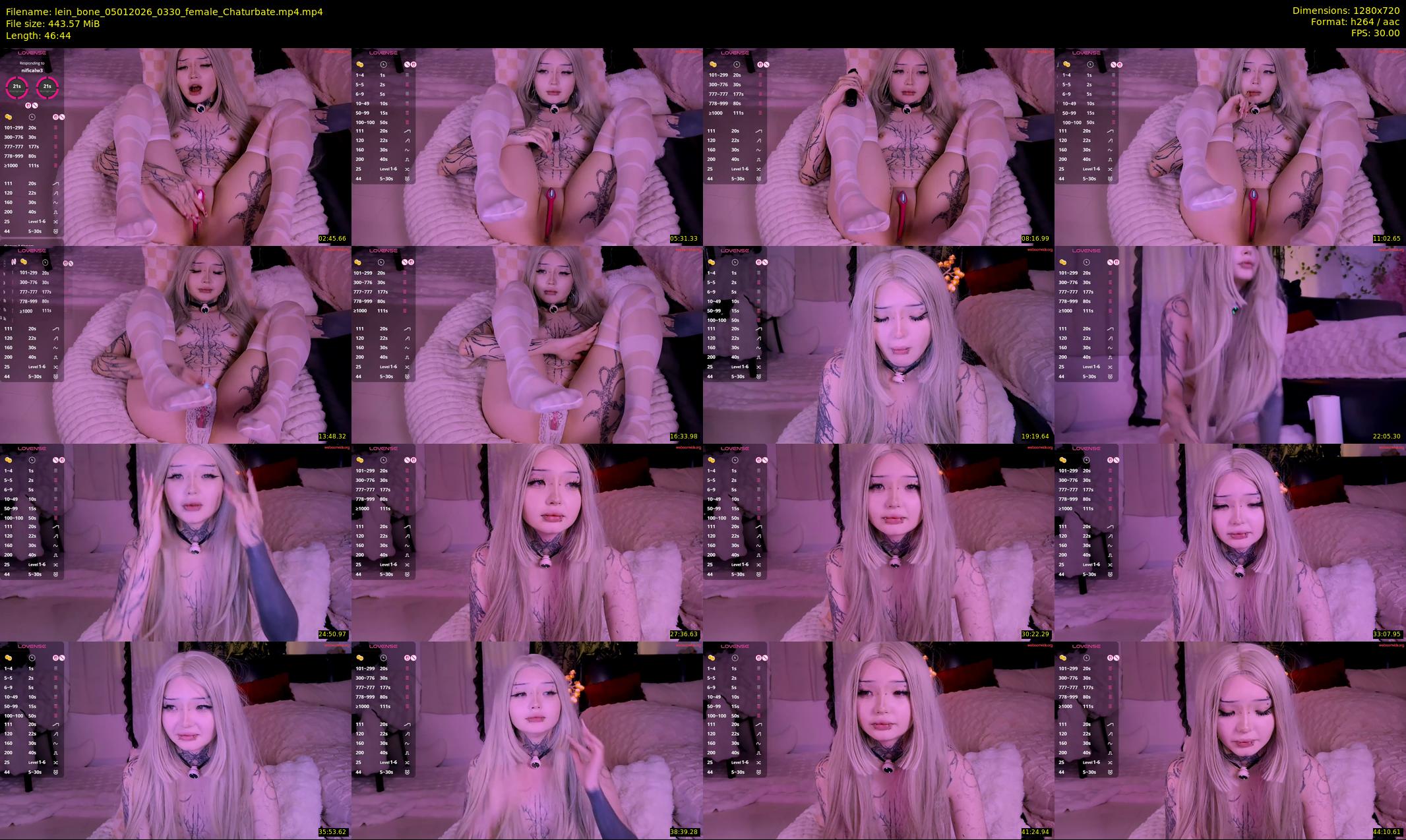 lein_bone — 47 minute Chaturbate female cam show recording, 720p, Jan 5, 2026