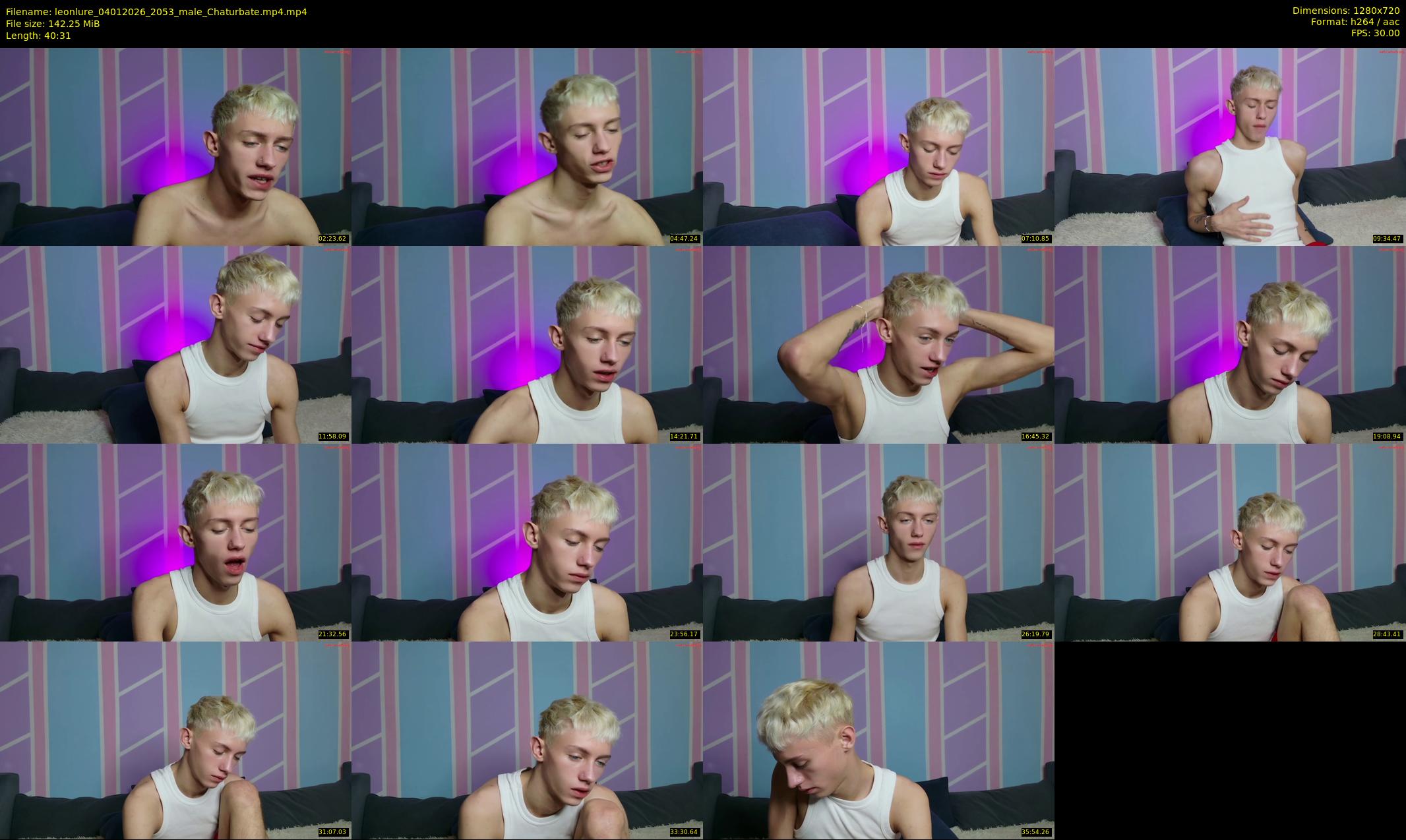 leonlure — 41 minute Chaturbate male cam show recording, 720p, Jan 4, 2026