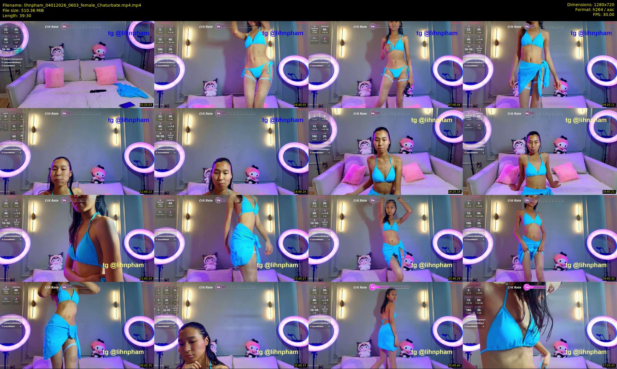 lihnpham — 40 minute Chaturbate female cam show recording, 720p, Jan 4, 2026