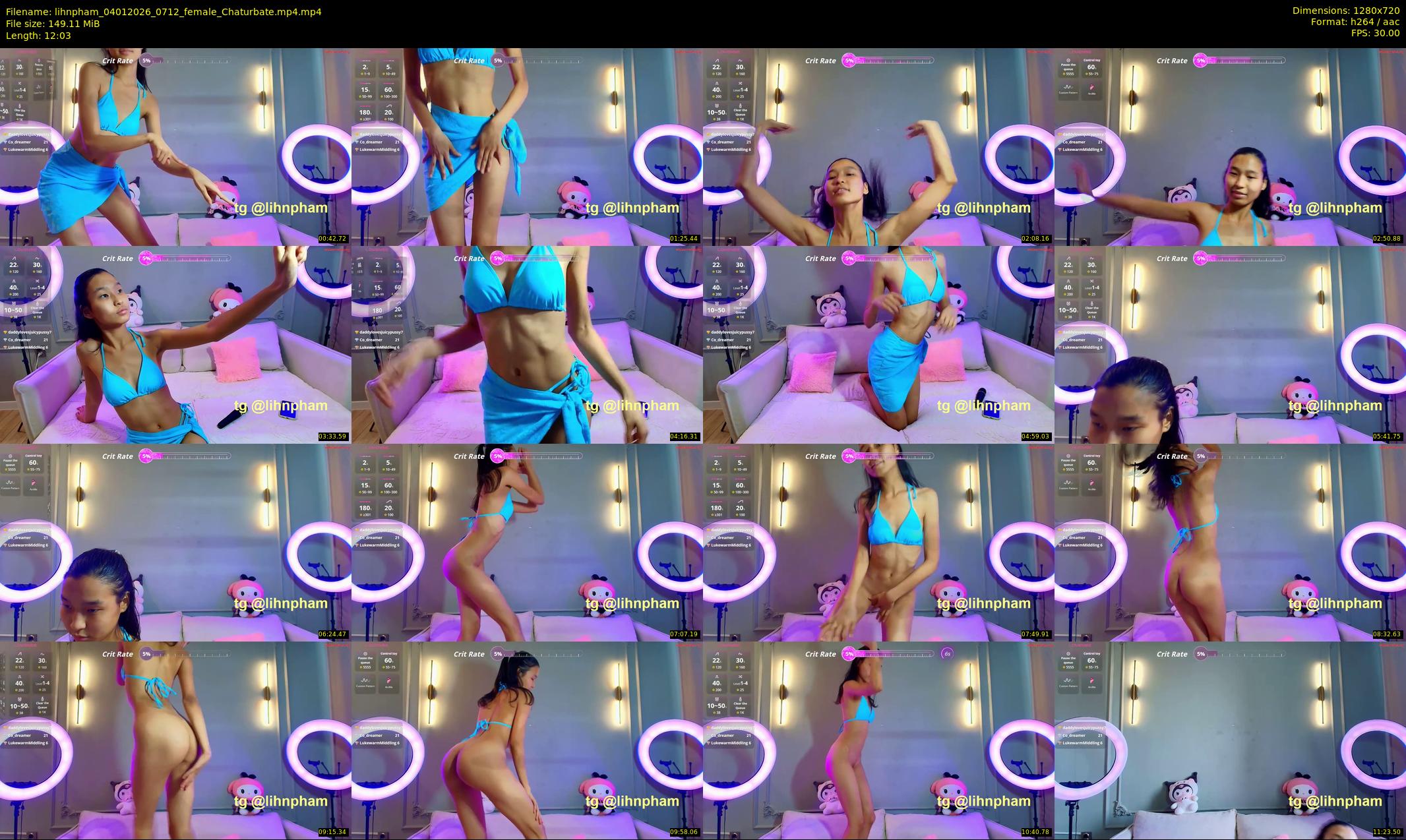 lihnpham — 13 minute Chaturbate female cam show recording, 720p, Jan 4, 2026